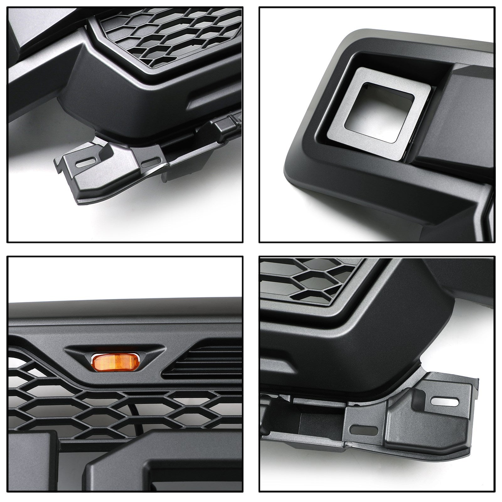 PALASER F150 2018-2020 Raptor Style Honeycomb Grill With Amber LED Grille Replacement Kit - Image 3