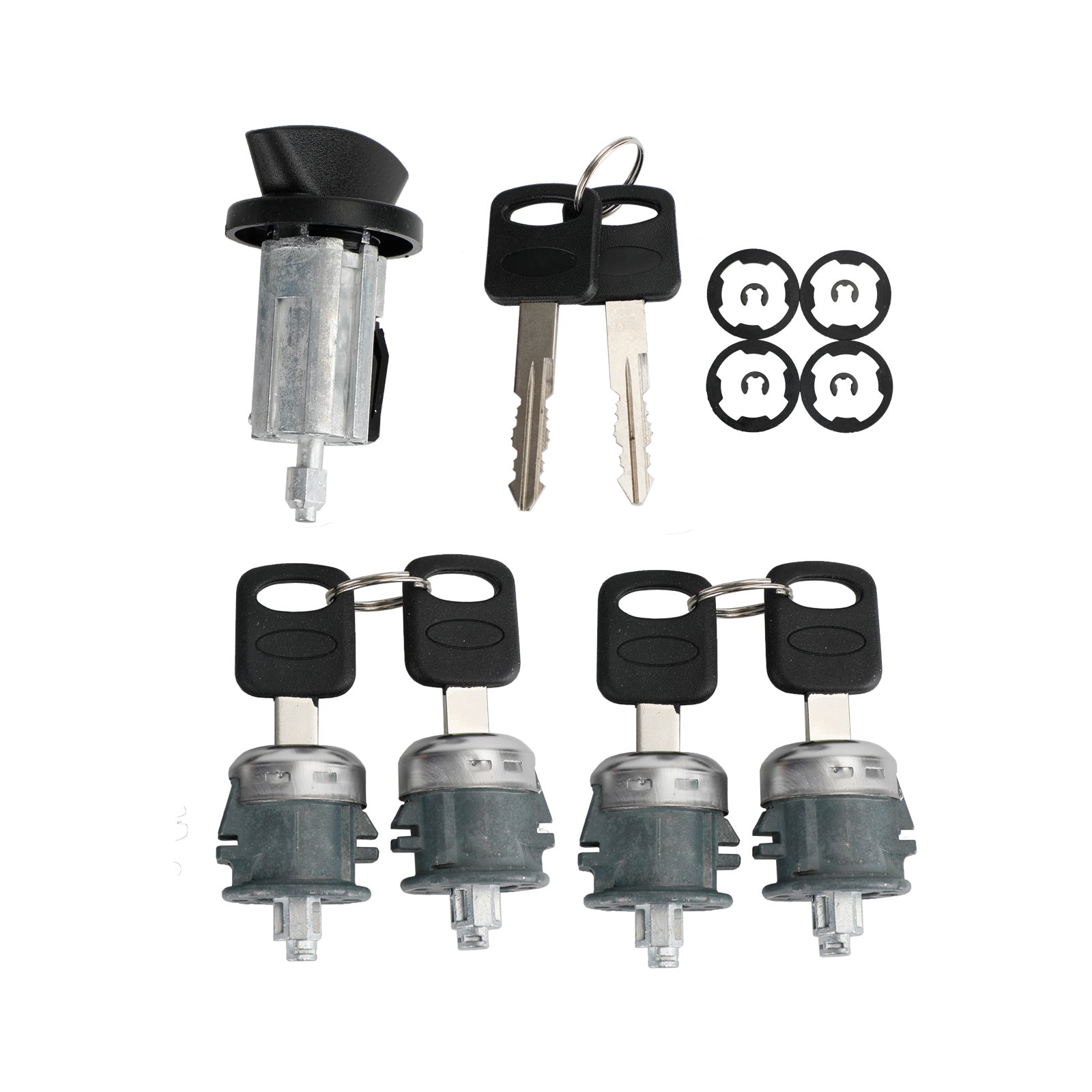 PALASER 1997-2020 Ford Econoline Van 703369 707624 0344 Ignition & Four Door Lock Cylinder Tumbler Barrel 4 Keys