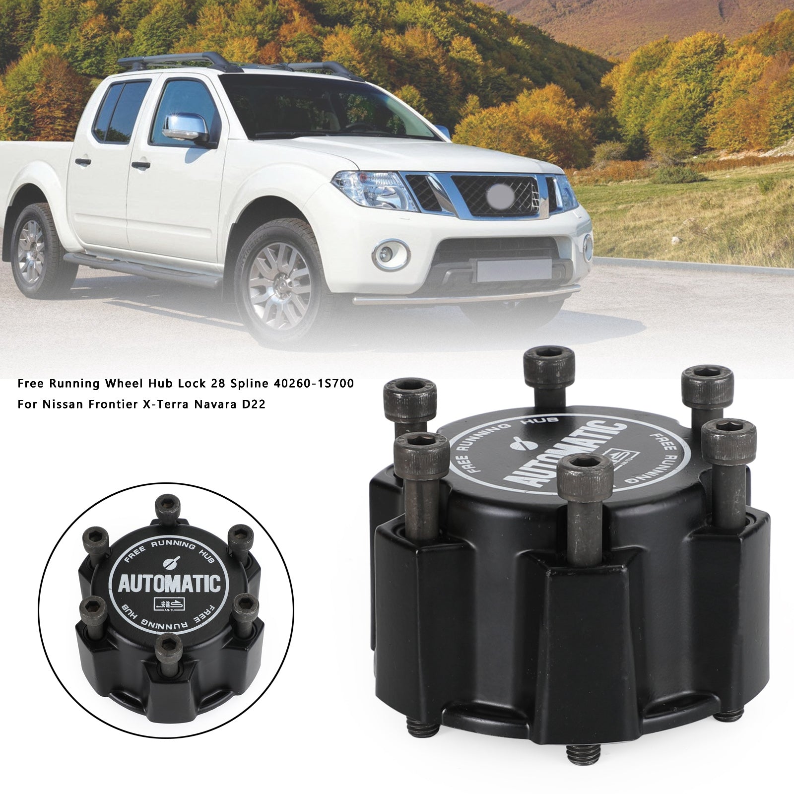 PALASER Nissan Frontier X-terra Navara D22 Free Wheel Hub Lock 28 Spline 40260-1S700 - Image 3