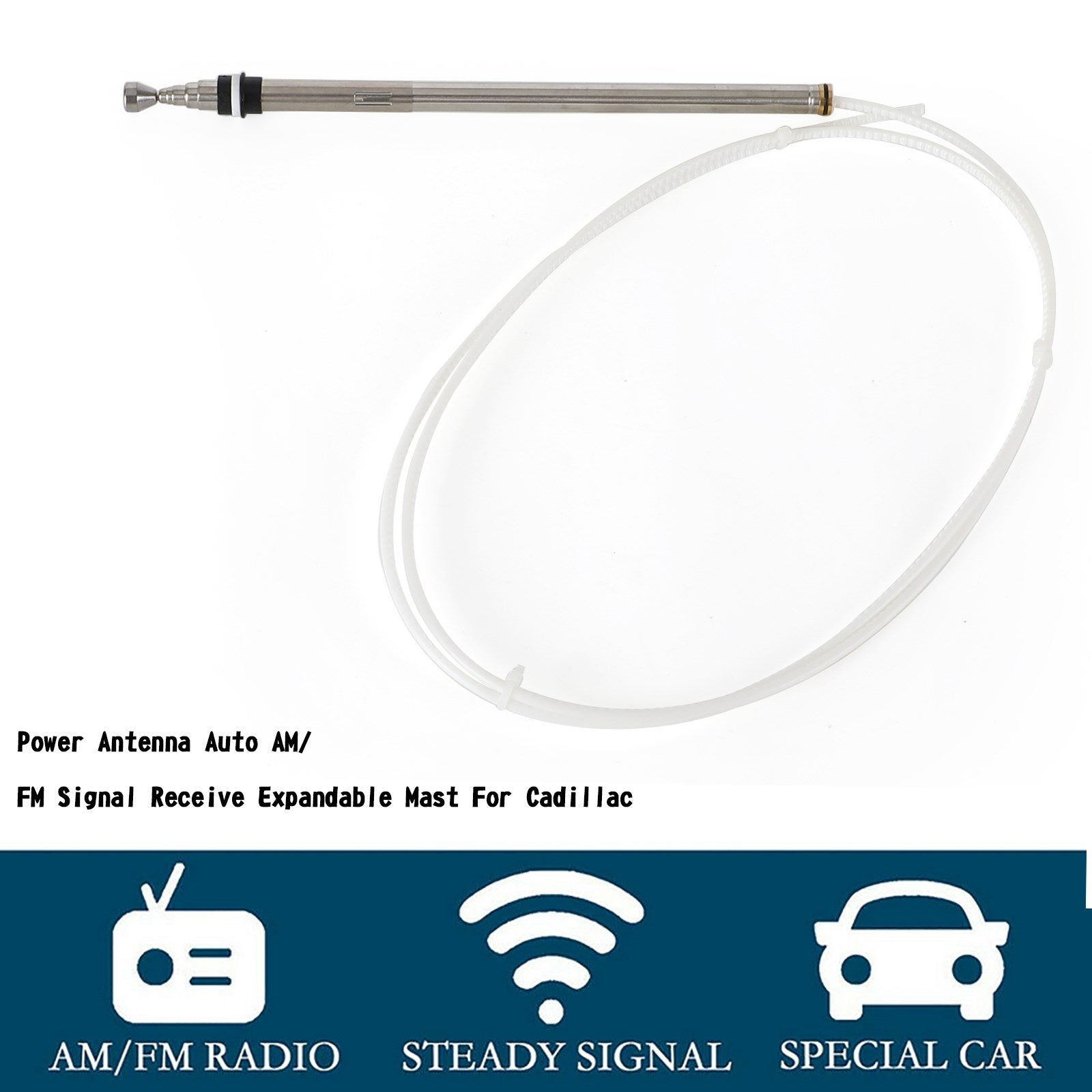PALASER Cadillac Power Antenna Auto Am/fm Signal Receive Expandable Mast - Image 5