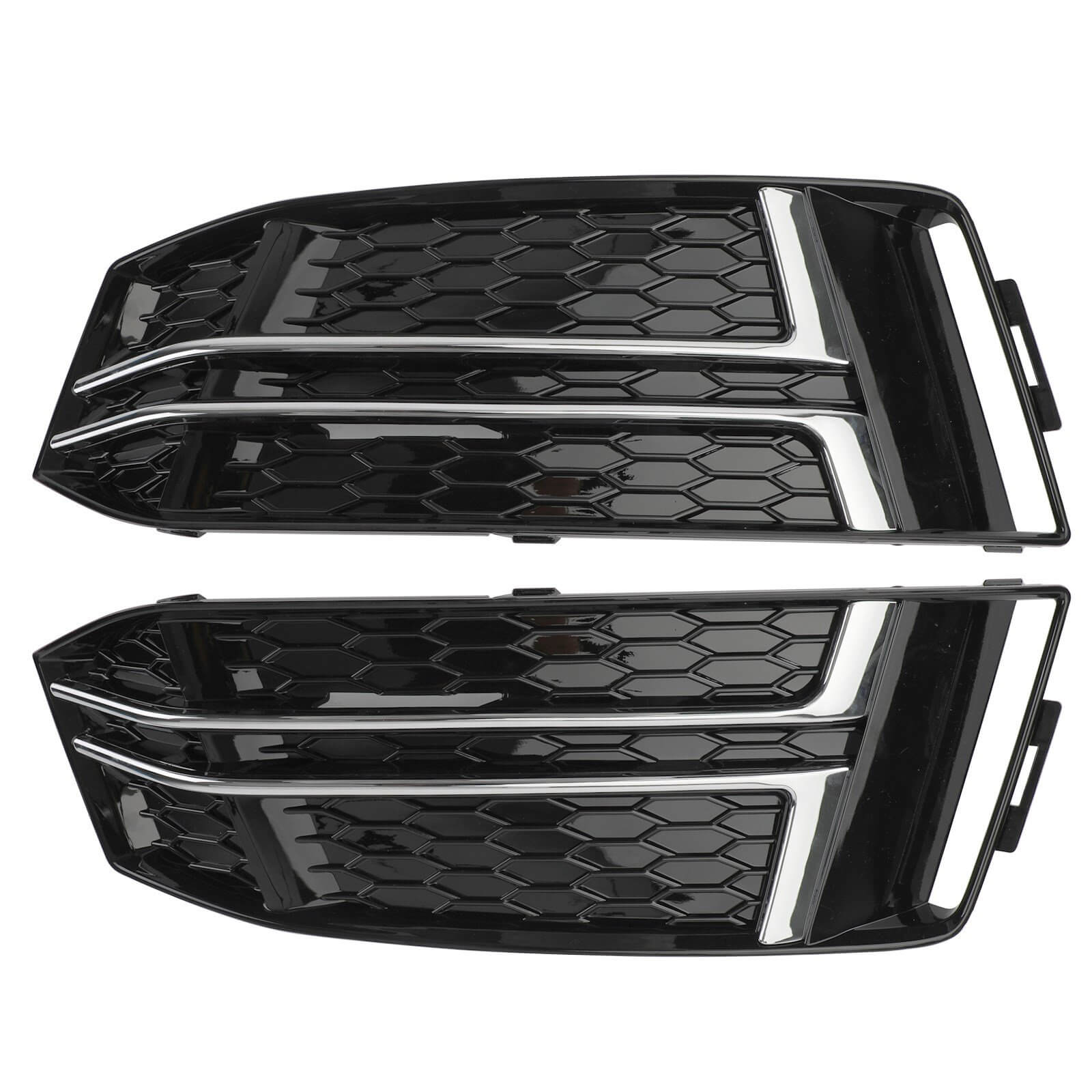 PALASER Pair Front Fog Light Cover For 2016-2018 Audi A4 B9 S-line Bumper Grille - Image 6