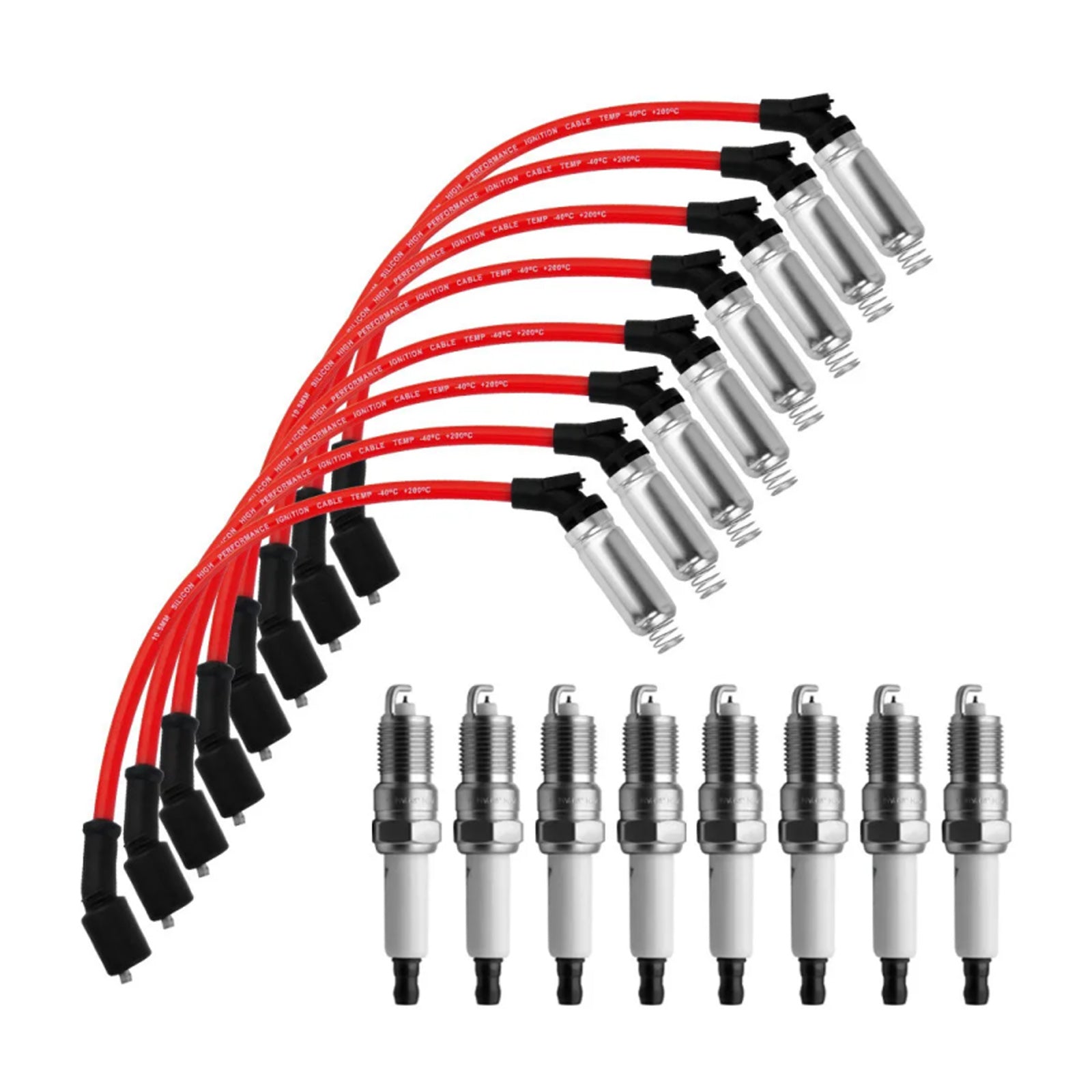 PALASER 2005-2007 Buick Rainier 5.3L V8 8x Spark Plugs +wires 10.5mm Set 19299585 41962 - Image 14