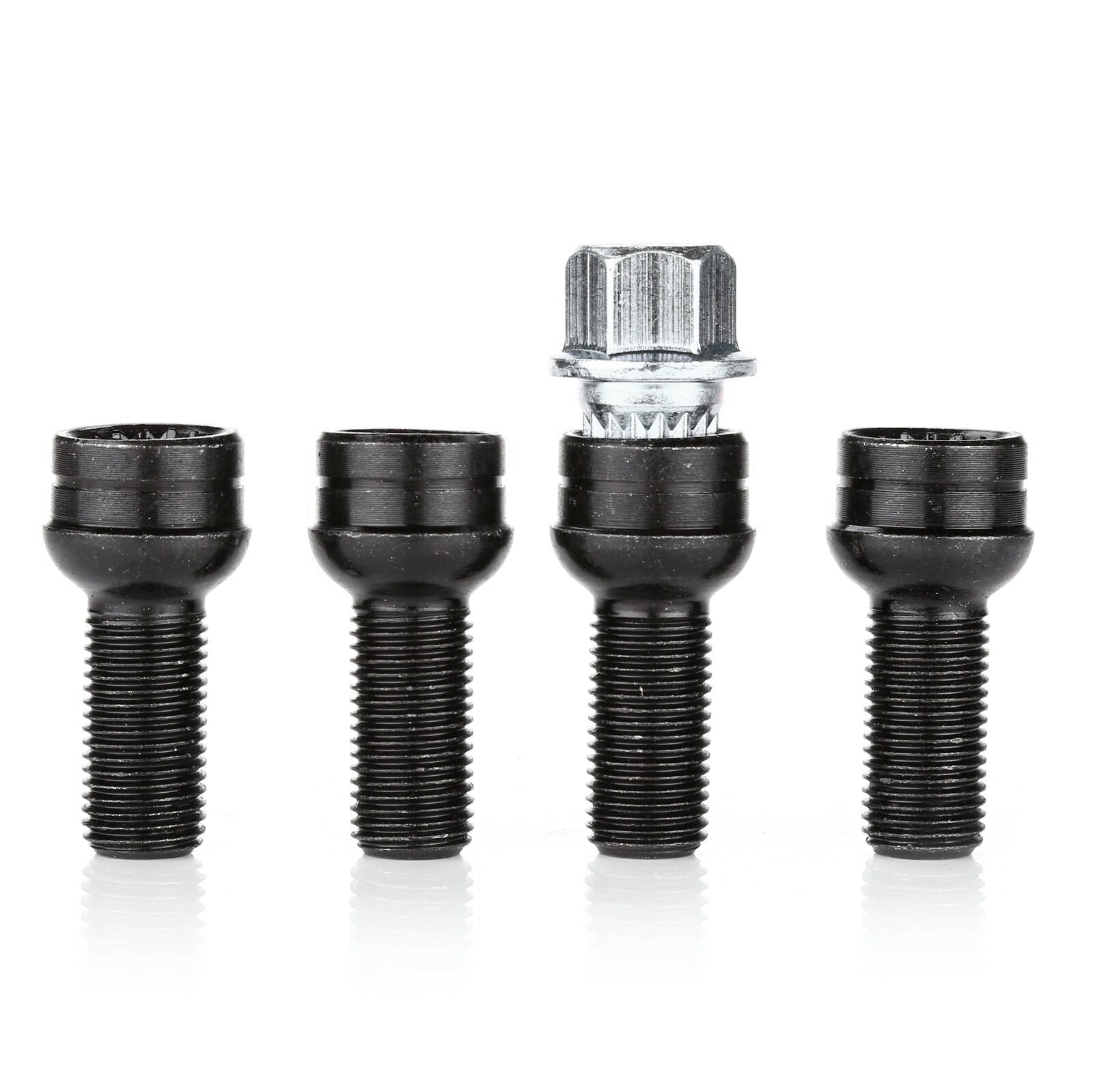 PALASER 4+1 17mm Steel Wheel Bolt & Lock Lug Nut Set With Key For Vw Golf Audi