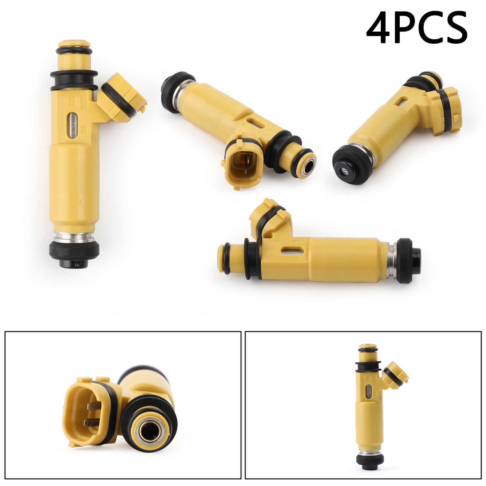 PALASER 2004-2008 Mazda RX-8 Miata 4PCS 440Cc 4-Hole Yellow Denso Fuel Injectors 195500-4450 - Image 6