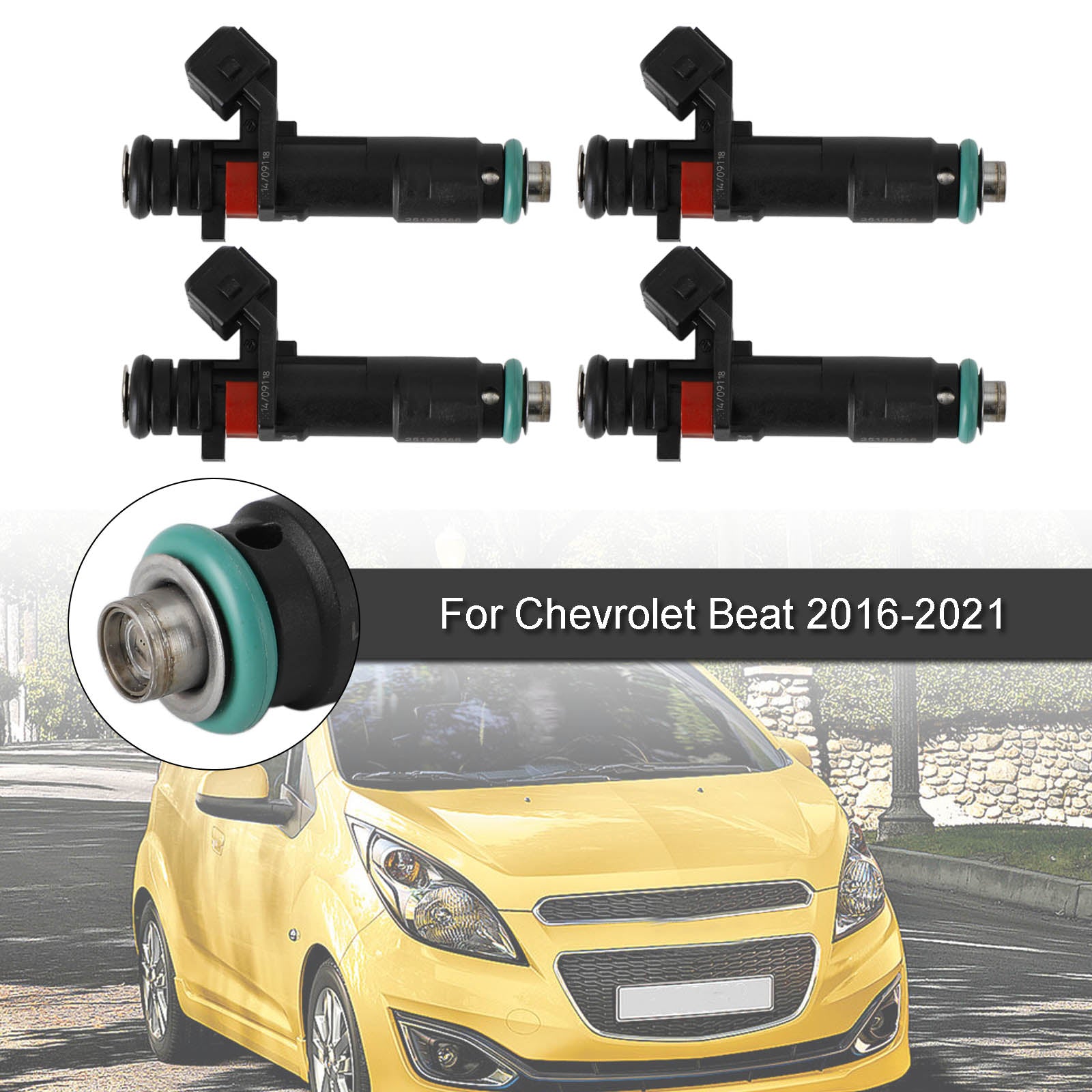PALASER 4PCS Fuel Injectors 25186566 27828W Fit 2011-2015 Chevrolet Spark 1.2L L4 /2016-2021 Beat 2016-2021 INJ675 FJ1332 25194429 C111032 - Image 3