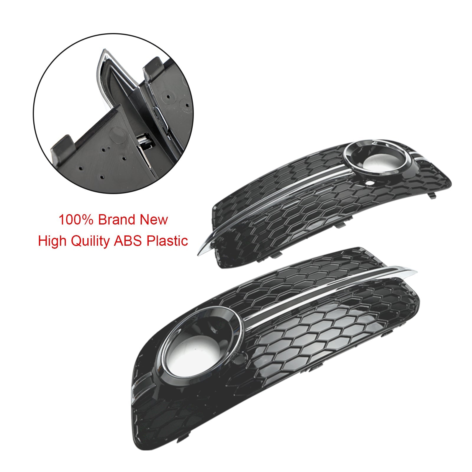 PALASER 2013-2017 Audi Q5 Standard Version Front Bumper Fog Light Grille Grill 8R0807681M 8R0807682J - Image 11