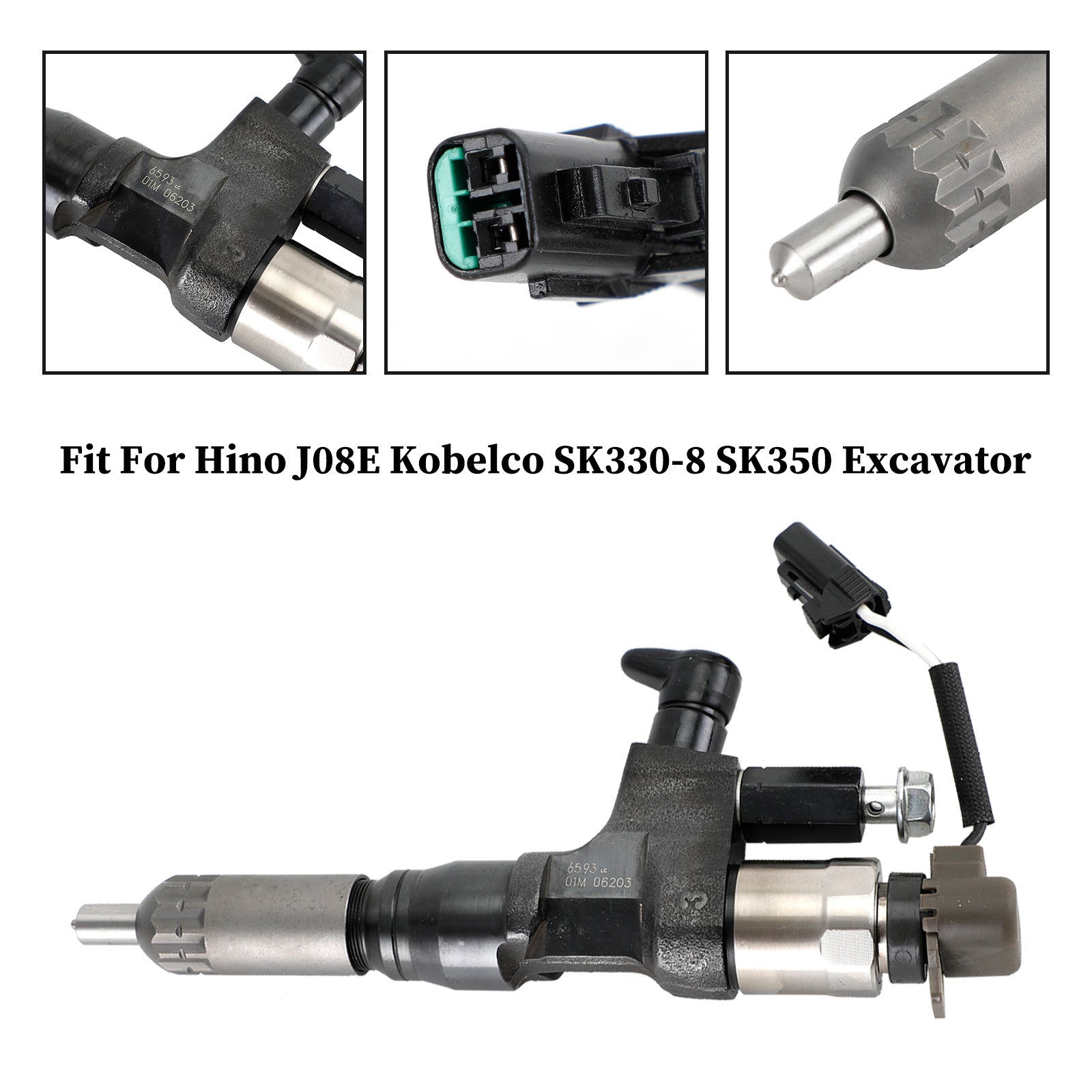 PALASER 1PCS Fuel Injectors 095000-6593 Fit Hino J08E Kobelco 1984-2018 3.8 4.7 Diesel - Image 9
