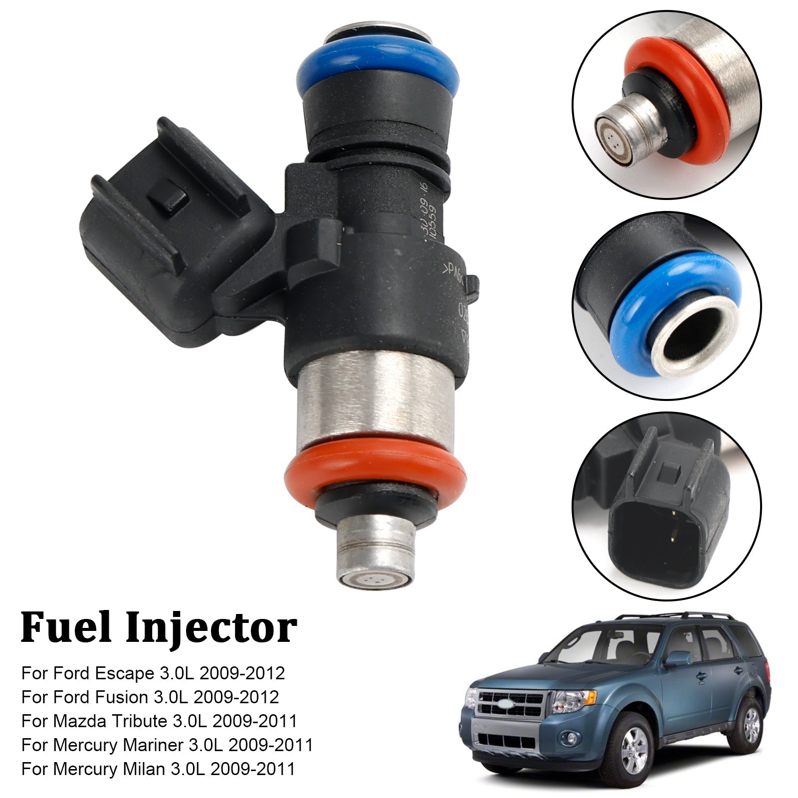 PALASER 2009-2011 Mercury Mariner Milan 3.0L 1PCS Fuel Injector 0280158189 9L8Z9F593A 82211217 - Image 6