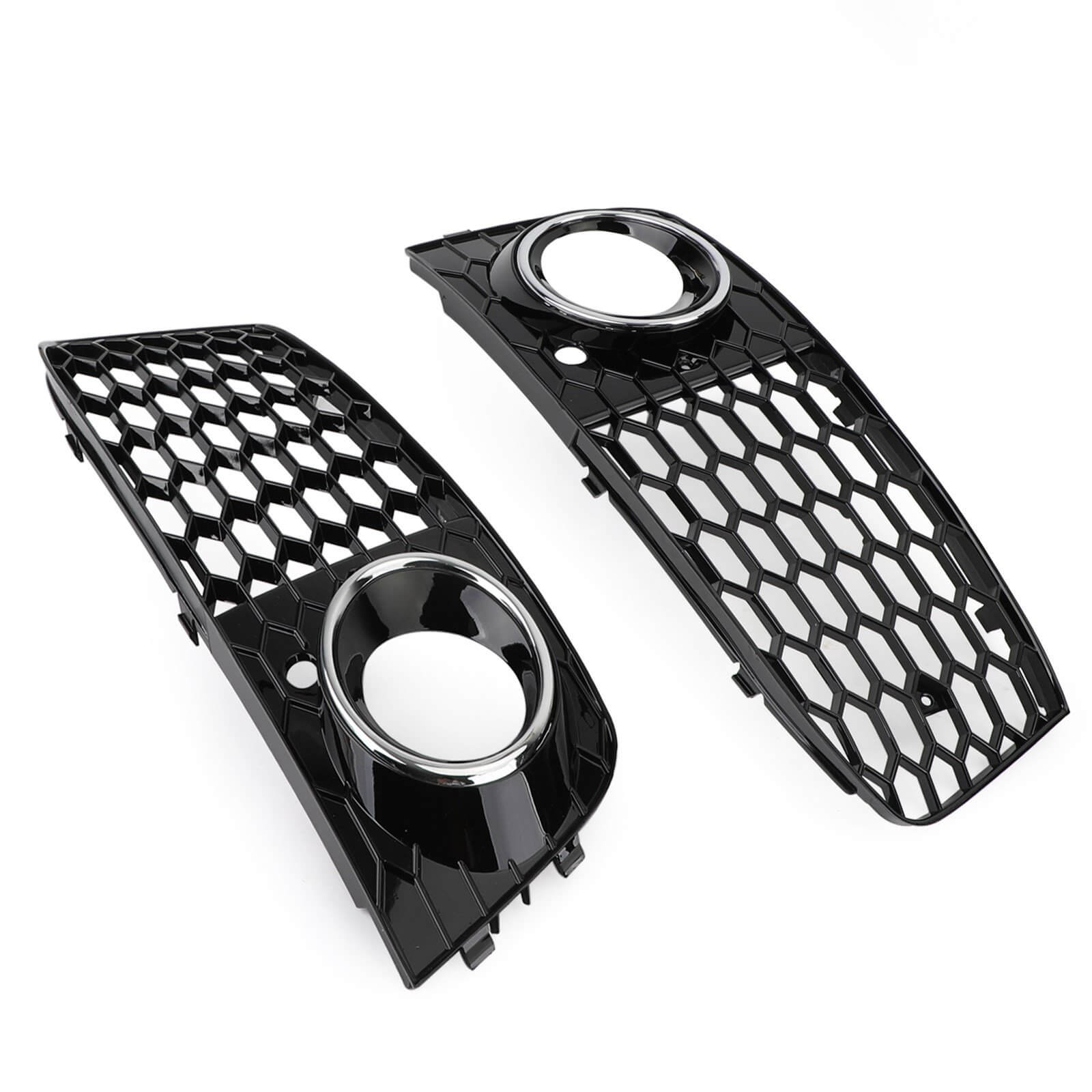 PALASER Pair Honeycomb Mesh Fog Light Open Vent Grill Intake Fit 2009-2012 Audi A4 B8 - Image 7
