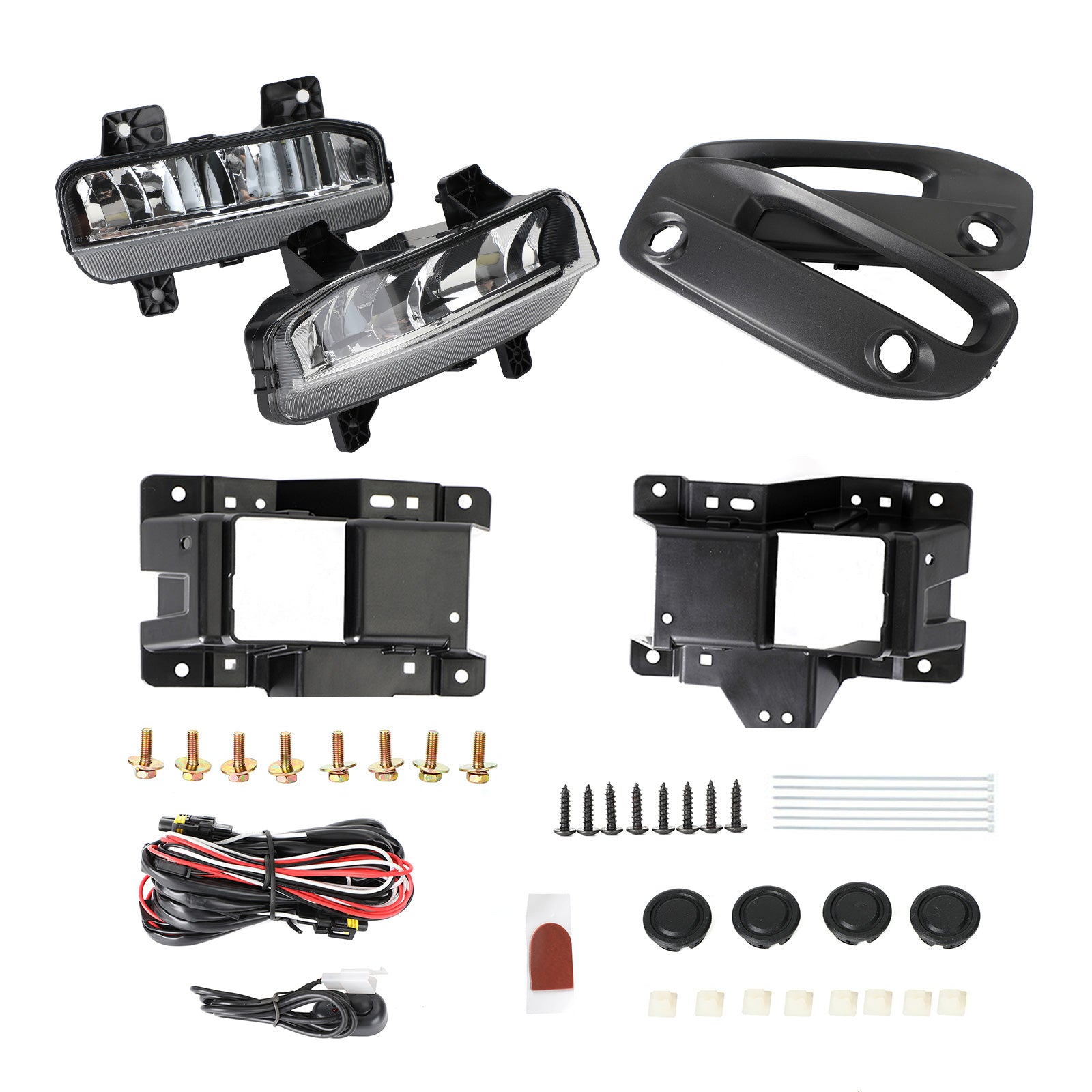 PALASER 19-21 Ram 2500/3500 Dodge LED Front Fog Light Lamps Bracket Wires Switch L:68273291AB R:68273292AB - Image 14