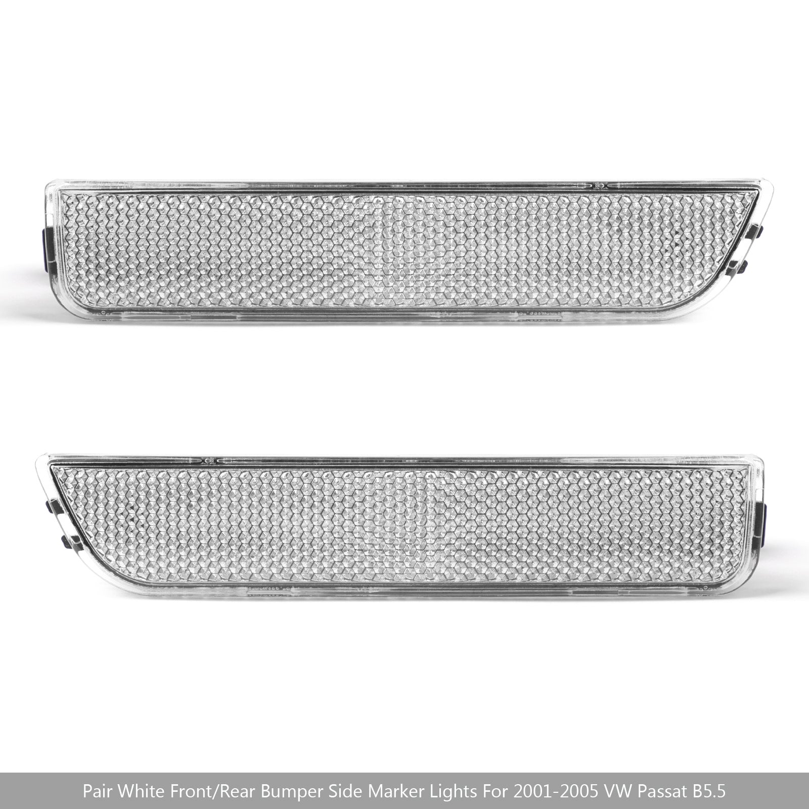 PALASER 2001-2005 Vw Passat B5.5 Pair White Front Bumper Side Marker Lights - Image 4