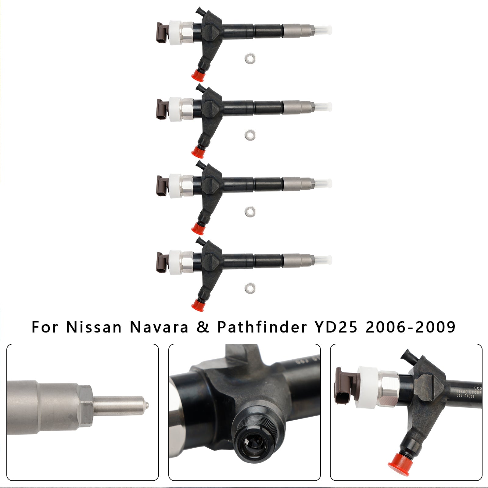 PALASER Nissan Navara D22 D40 Pathfinder Diesel 4Pcs Fuel Injector 095000-6250 16600-EB70A - Image 5