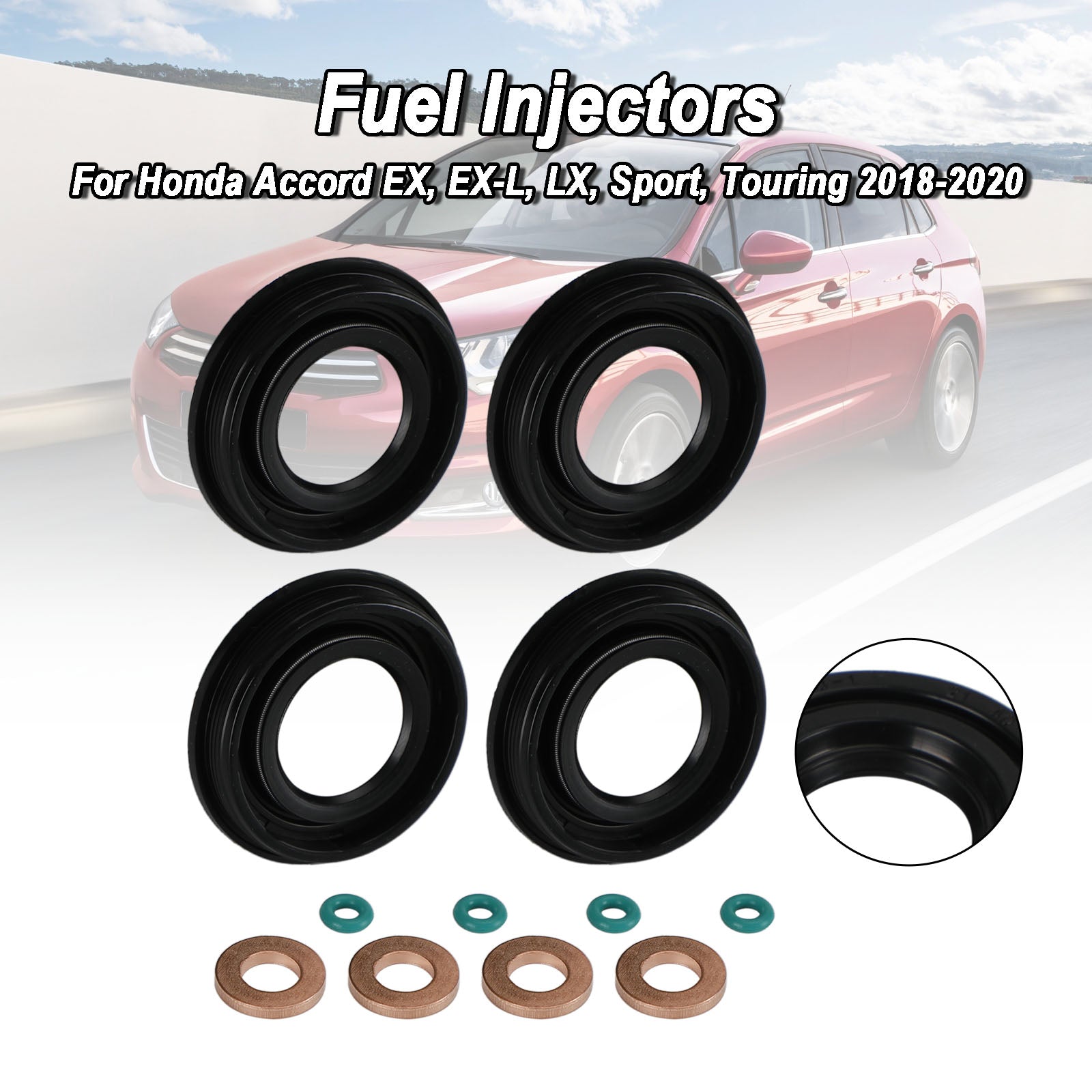 PALASER 2006-2014 Ford Transit MK7 2.2 / 2.4 / 3.2 Tdci 4PCS Injector Seals 1372494 1378433 LR010137 - Image 6