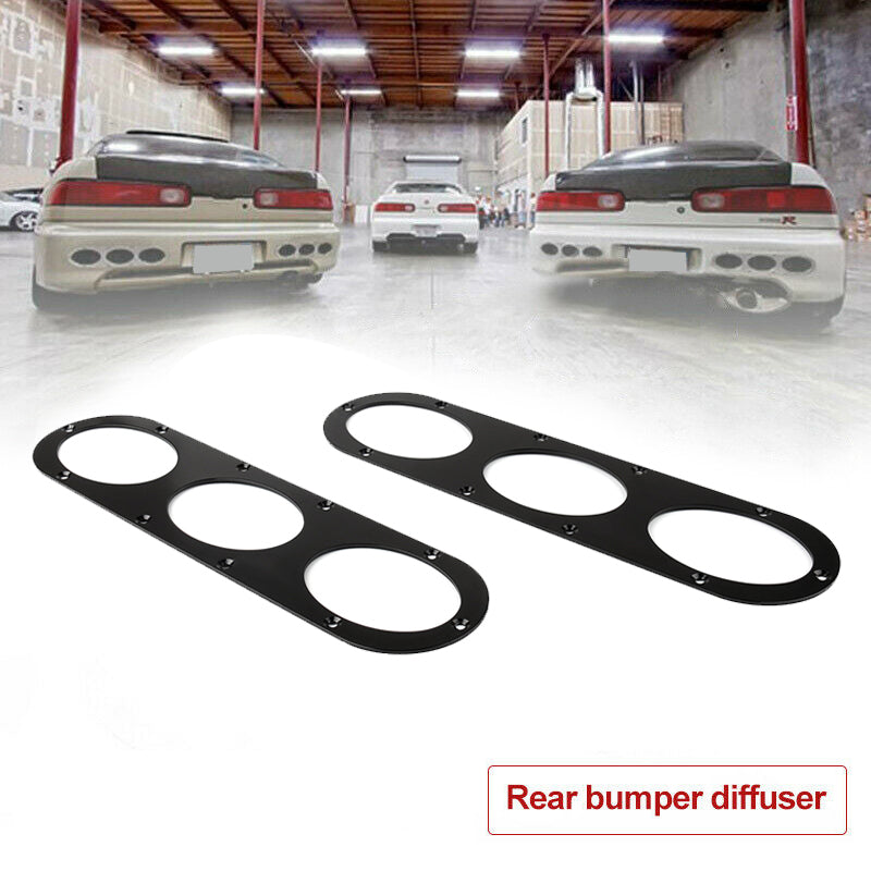 PALASER 2pcs Aluminum Universal Car Rear Bumper Race Air Diversion Diffuser Panel - Image 3