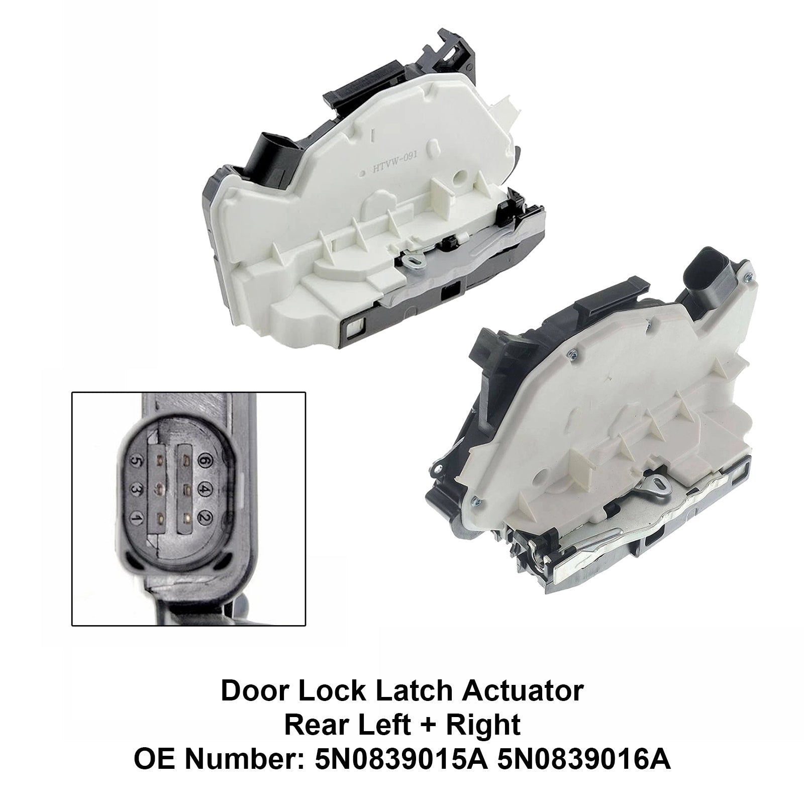 PALASER Door Lock Latch Actuator Rear L+r 5N0839015A 5N0839016A For Vw Tiguan Cc Amarok - Image 2