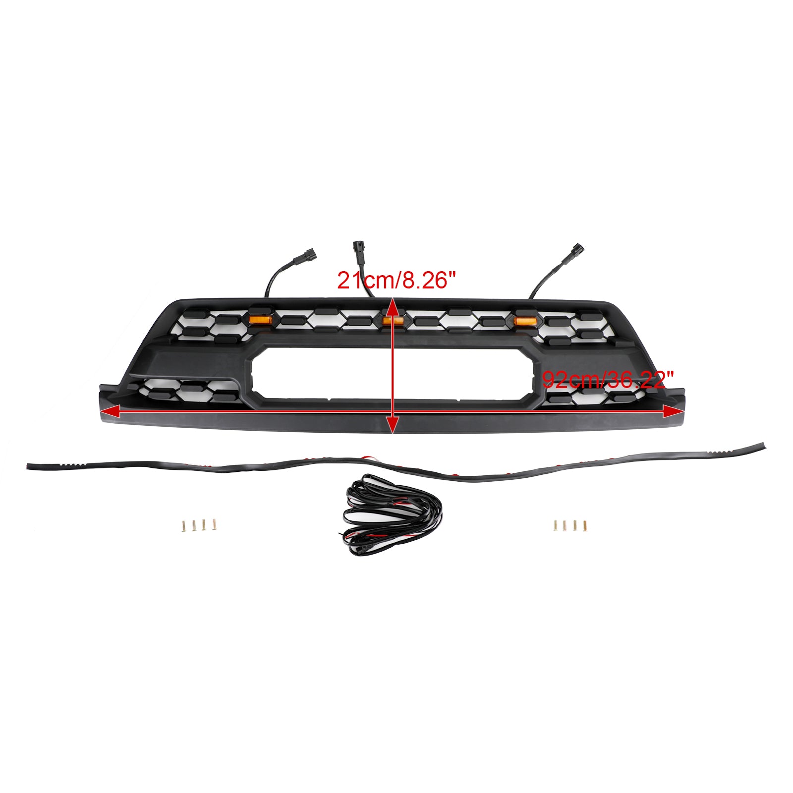PALASER 2002-2005 Toyota 4Runner All Models Trd Pro Style W/led Light Front Bumper Grill - Image 2