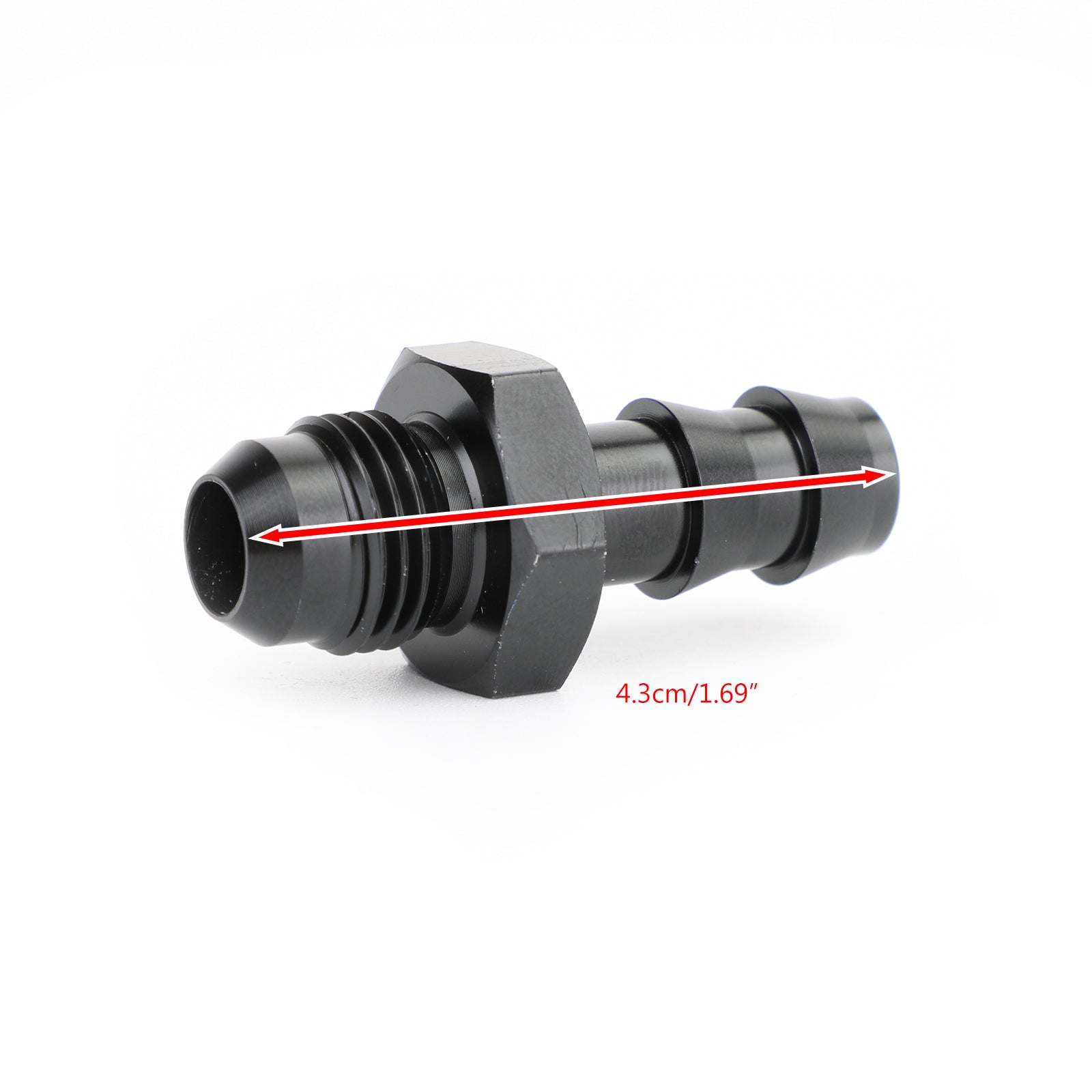 PALASER 6 An Male Flare To 3/8" Hose Barb Adapter Fitting AN6 6AN -6AN 3/8 Push Lock - Image 2