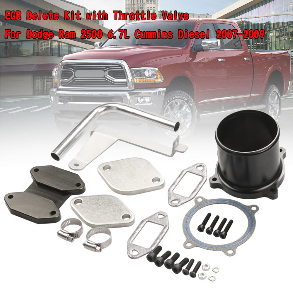 PALASER 2007-2009 Dodge Ram 2500 6.7L Cummins Diesel EGR Delete Kit With Throttle Valve - Image 5