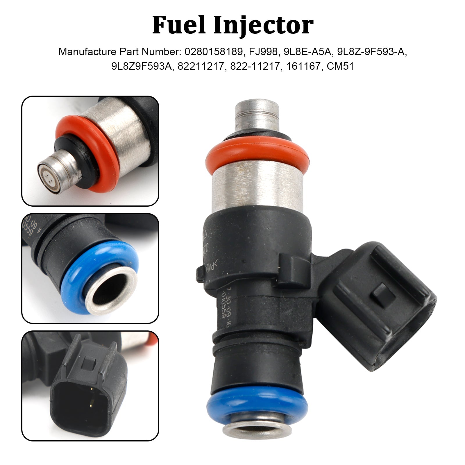 PALASER 2009-2012 Ford Escape Fusion 3.0L 1PCS Fuel Injector 0280158189 FJ998 9L8E-A5A - Image 7