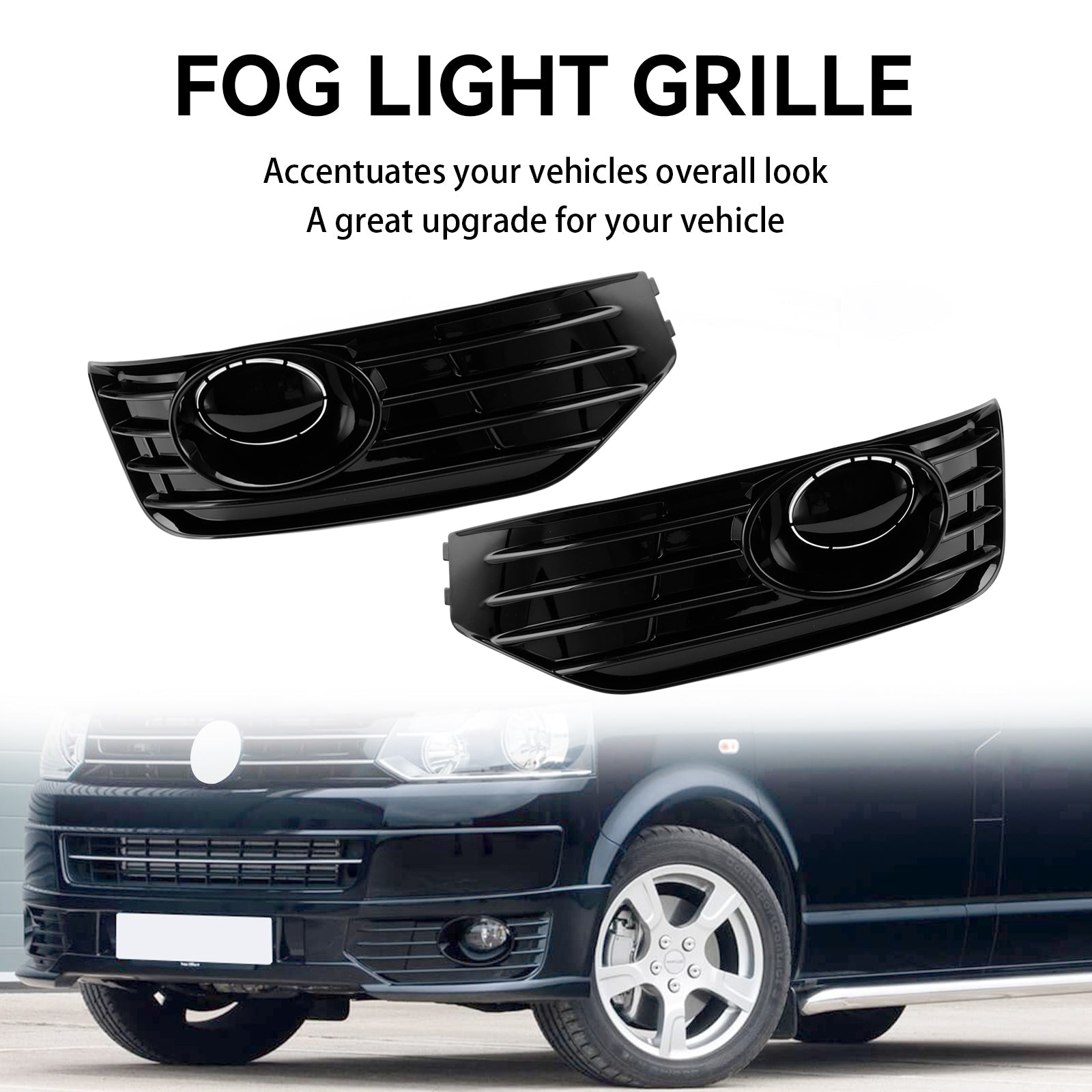 PALASER 2010-2015 Vw Transporter Caravelle T5 T5.1 S-line Fog Lamp Light Cover Insert S-line Grill - Image 4