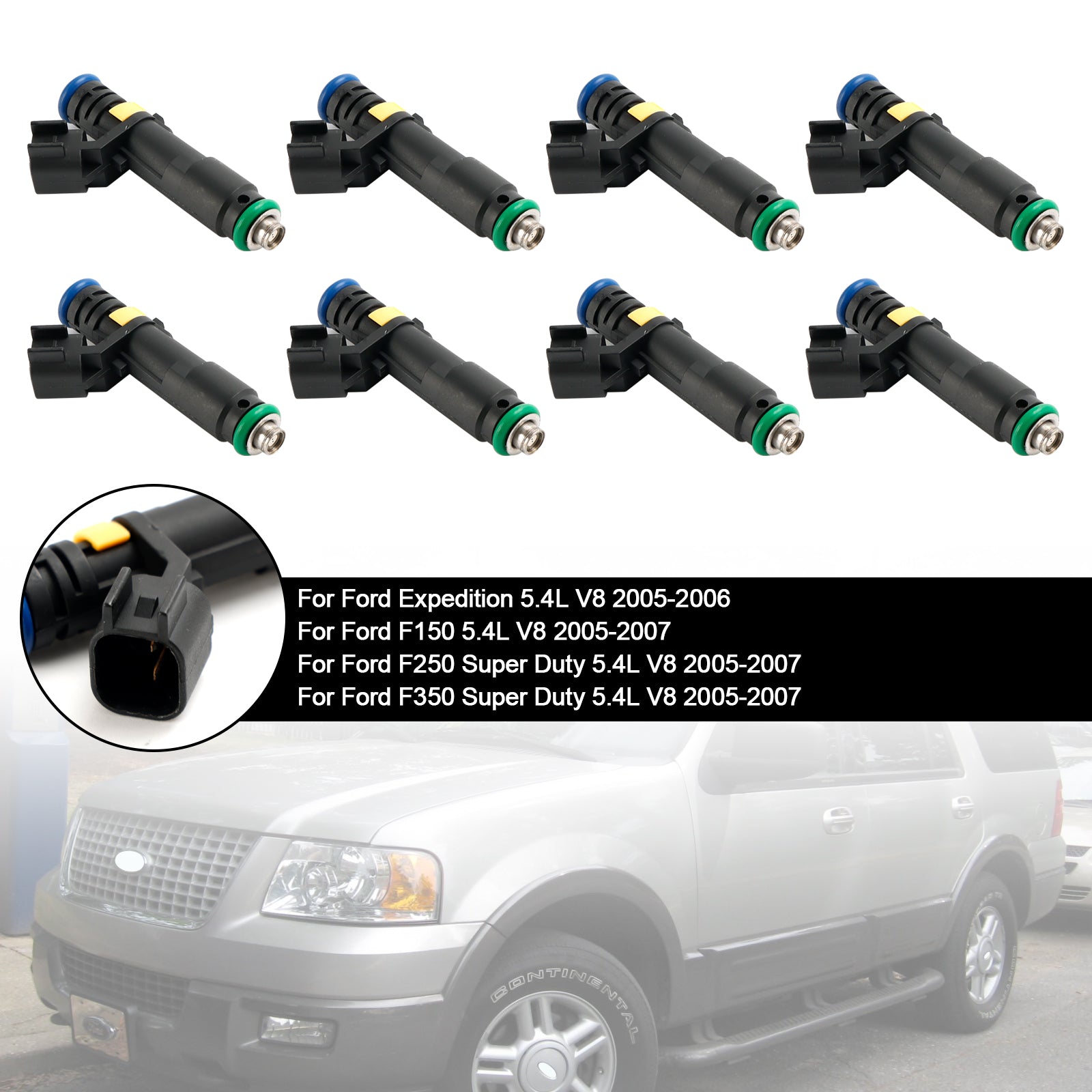 PALASER 2006-2007 Lincoln Mark Lt 5.4L V8 8Pcs Fuel Injectors FJ817 5C3Z9F593DA - Image 5