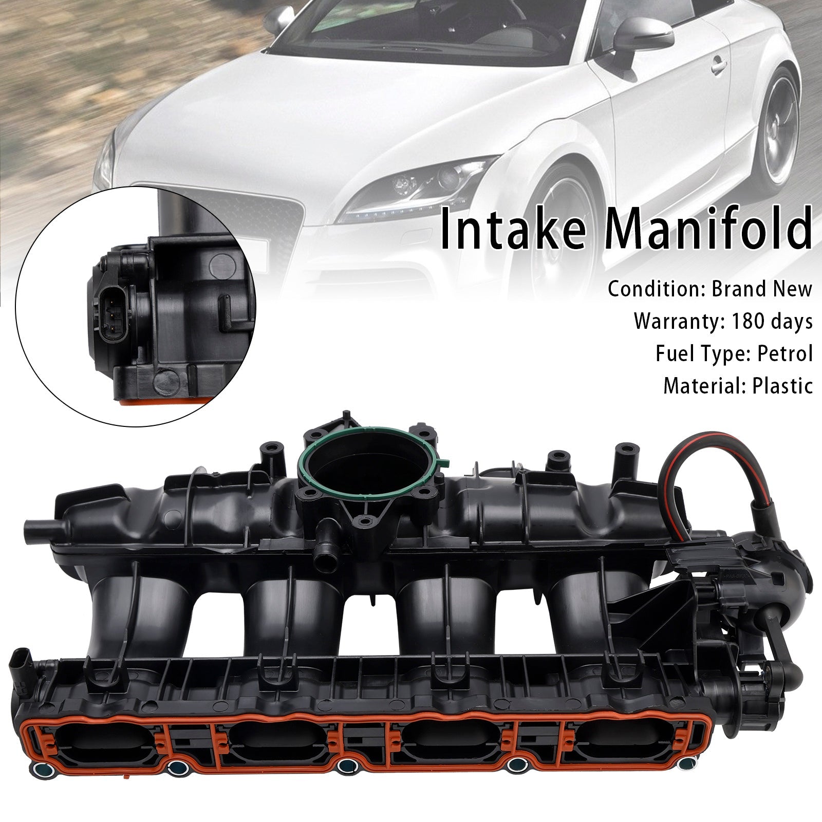 PALASER 2009-2015 Volkswagen Cc Eos Tiguan Air Inlet Intake Manifold 06J133201BD 06J133201AR - Image 3