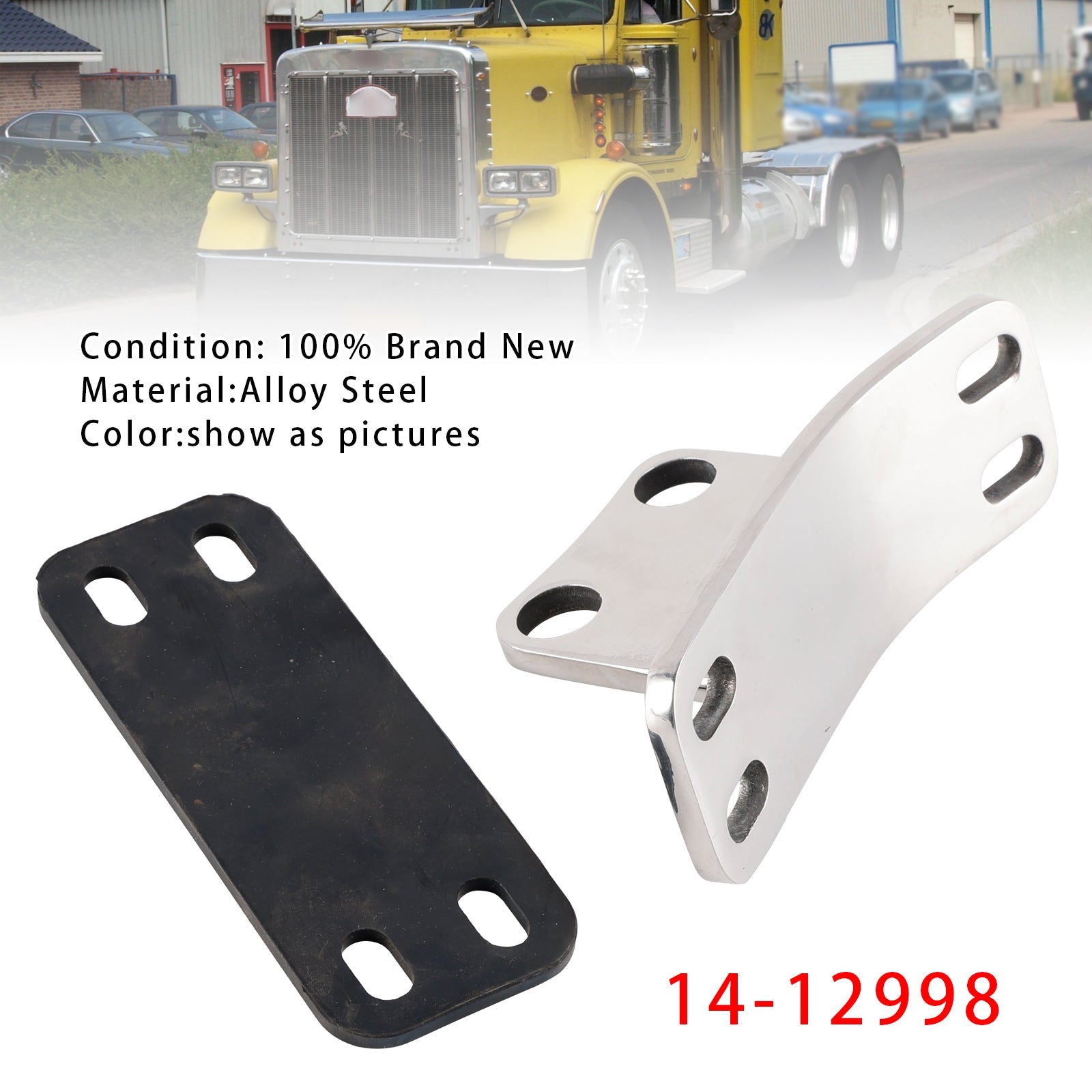 PALASER Peterbilt 359 Cab Lower Exhaust Stack Bracket Stainless 14-12998 - Image 3