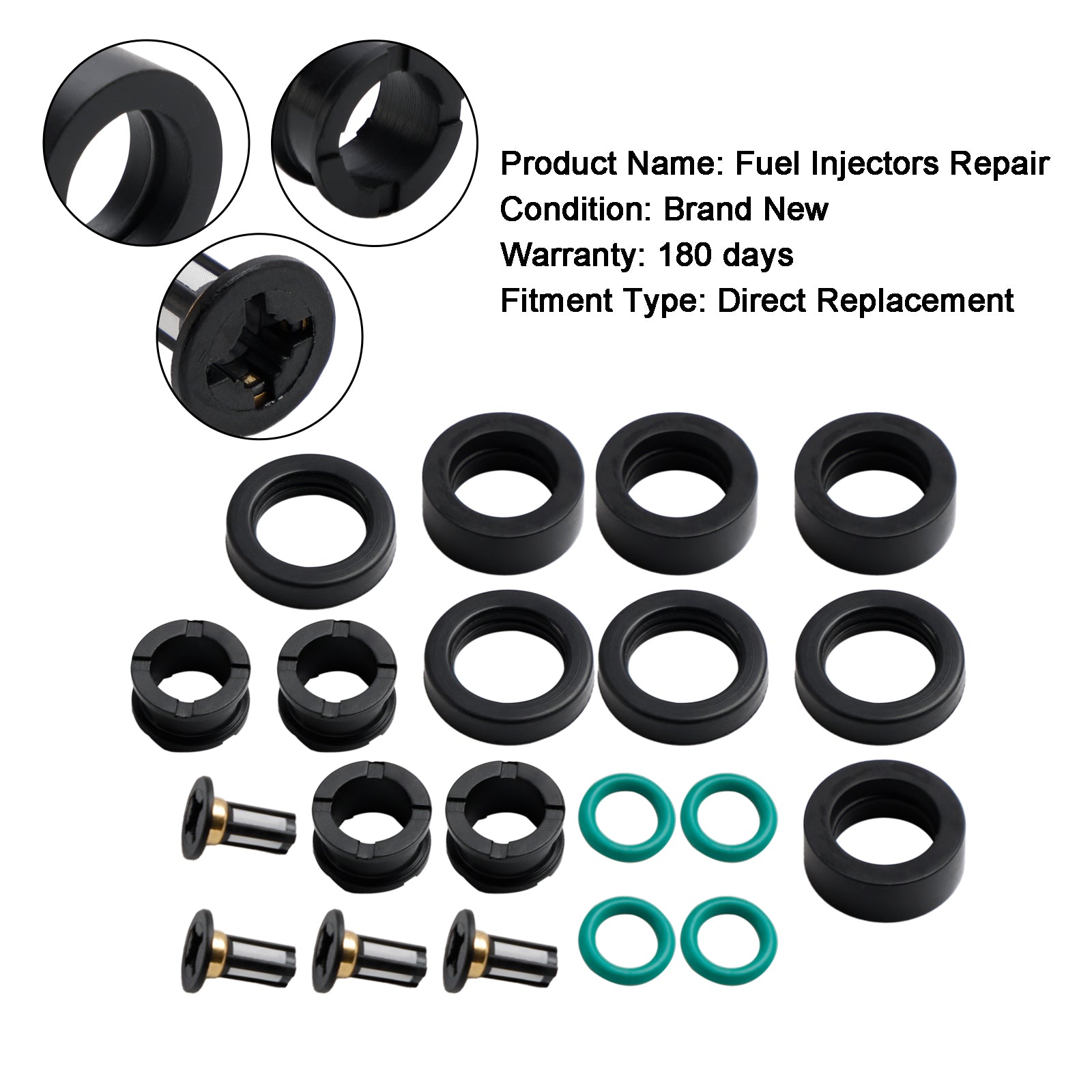 PALASER 1985-2002 Honda Accord Fuel Injector Repair Kit O-rings Seals - Image 6
