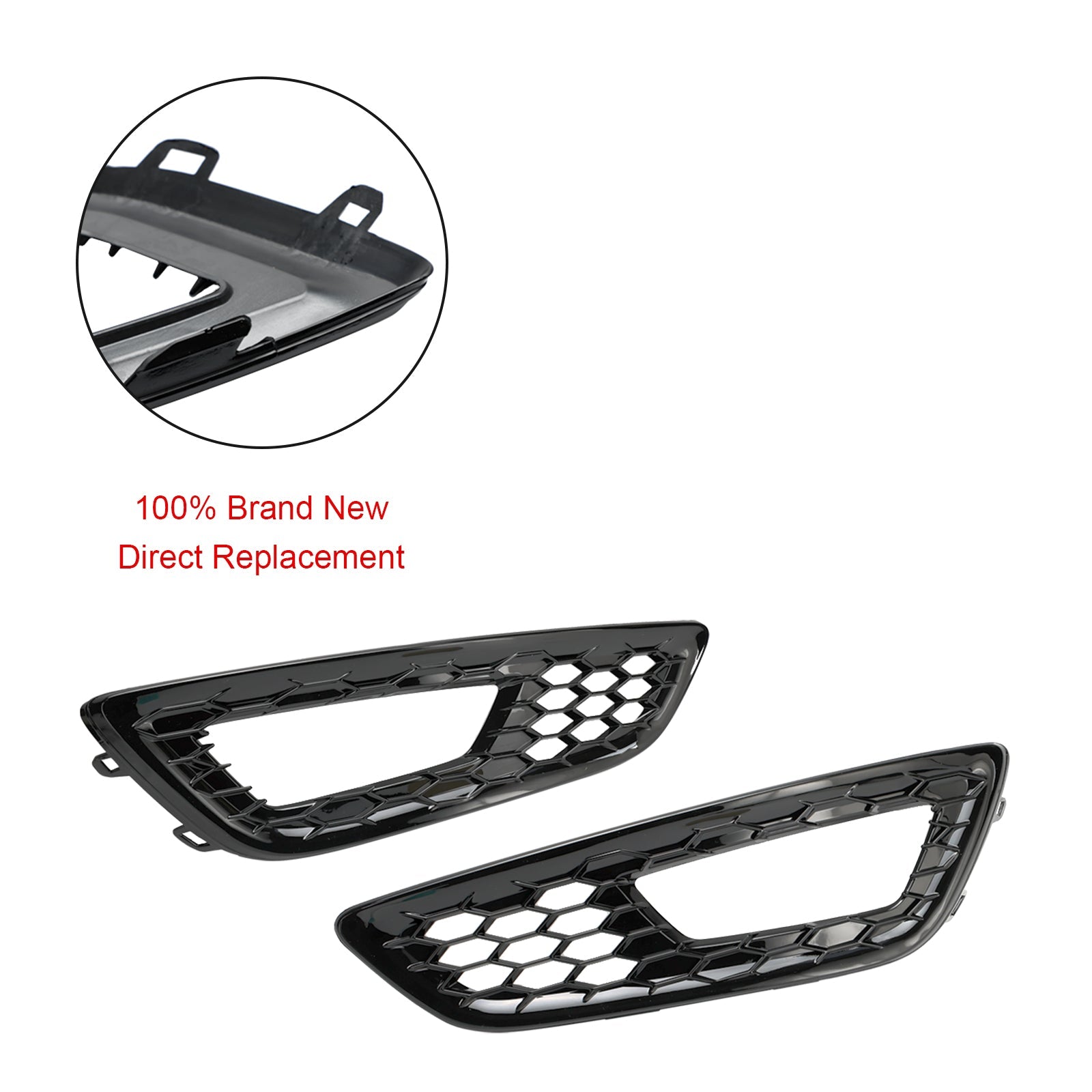 PALASER 2015-2018 Ford Focus 2PCS Front Bumper Fog Light Lamp Cover Bezel Grille F1EZ15266D F1EZ15266G - Image 8