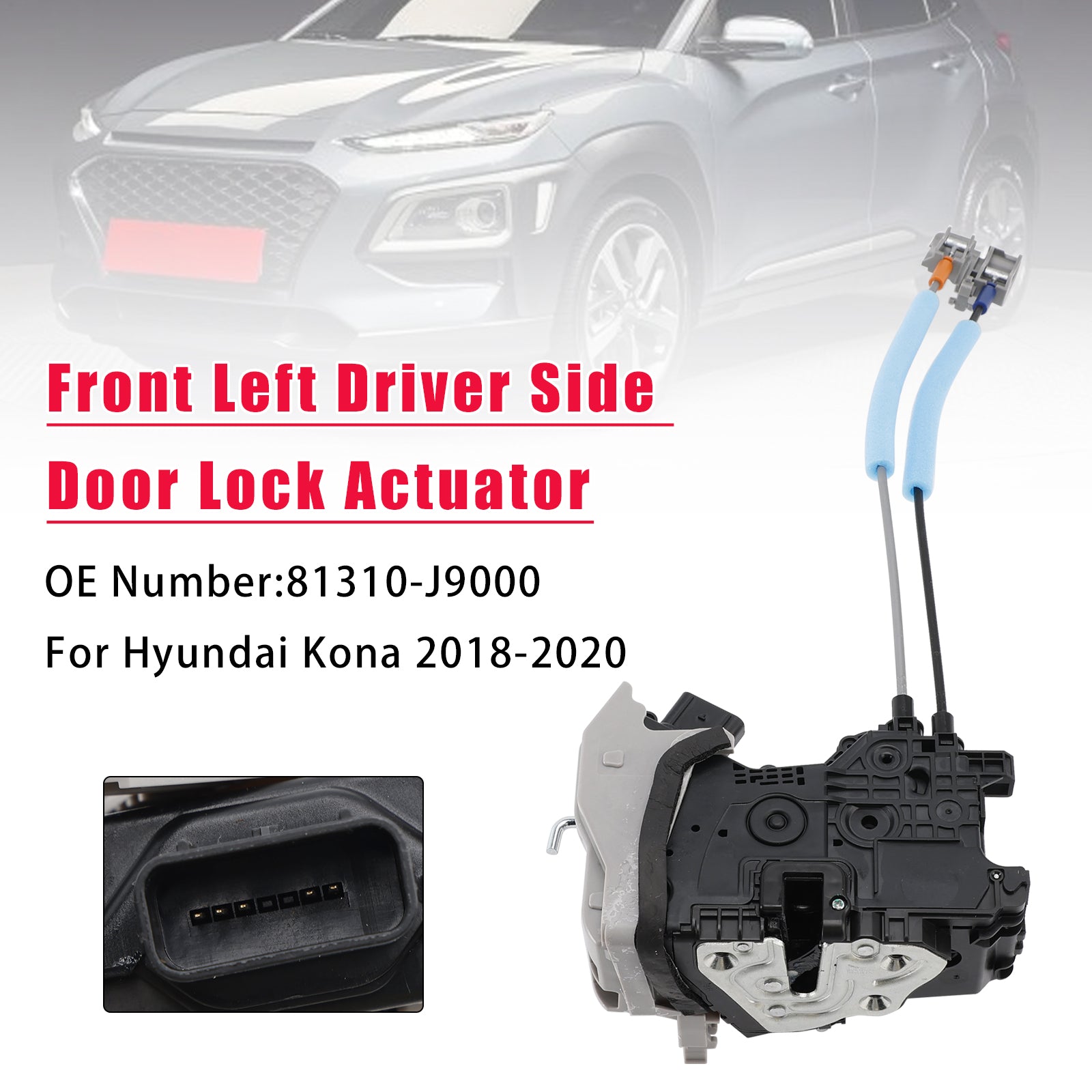 PALASER Front Left Driver Side Door Lock Actuator 81310-J9000 For Hyundai Kona 18-20