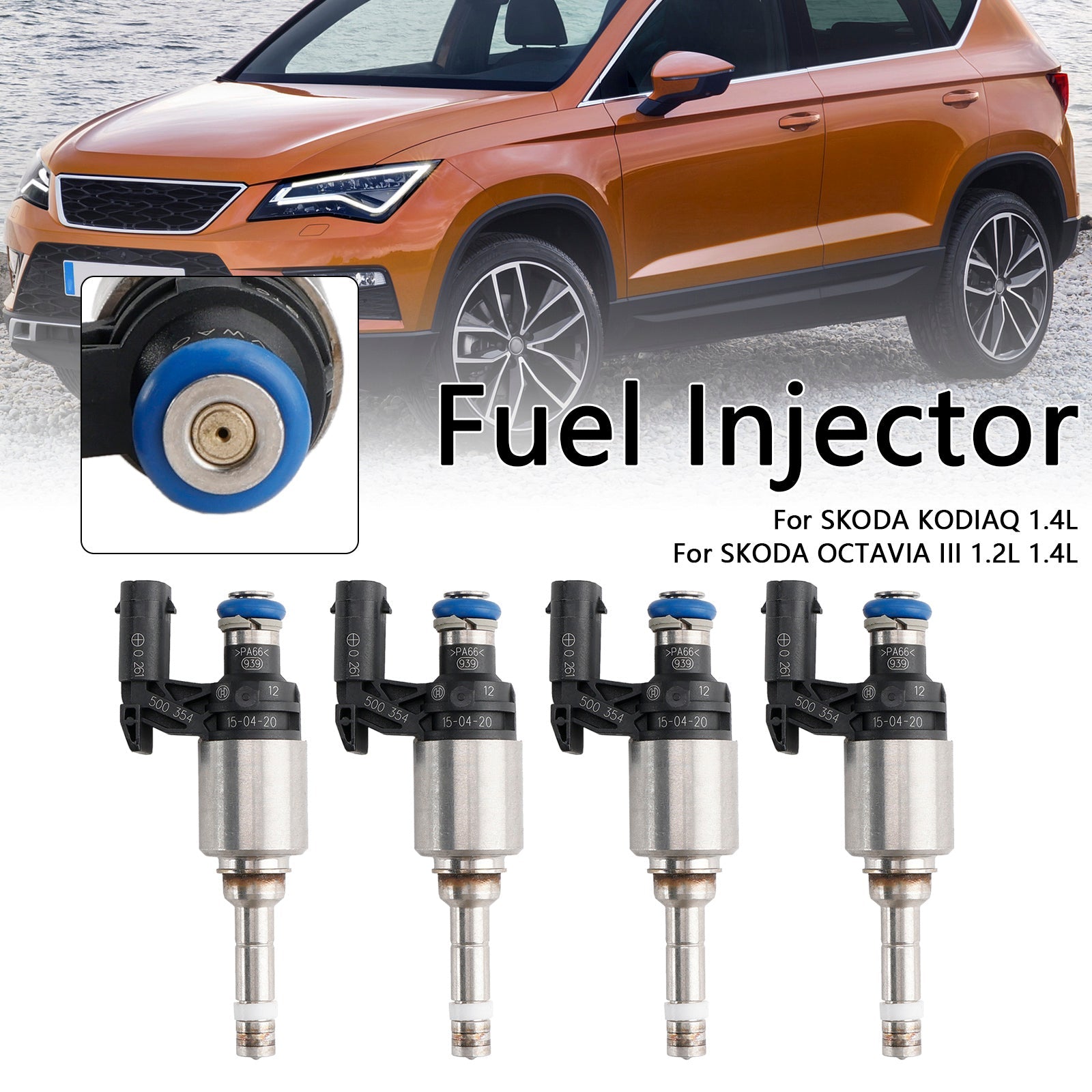 PALASER Audi A1 A3 A4 A5 Q2 4Pcs Fuel Injector 04E906036Q 0261500374 - Image 3