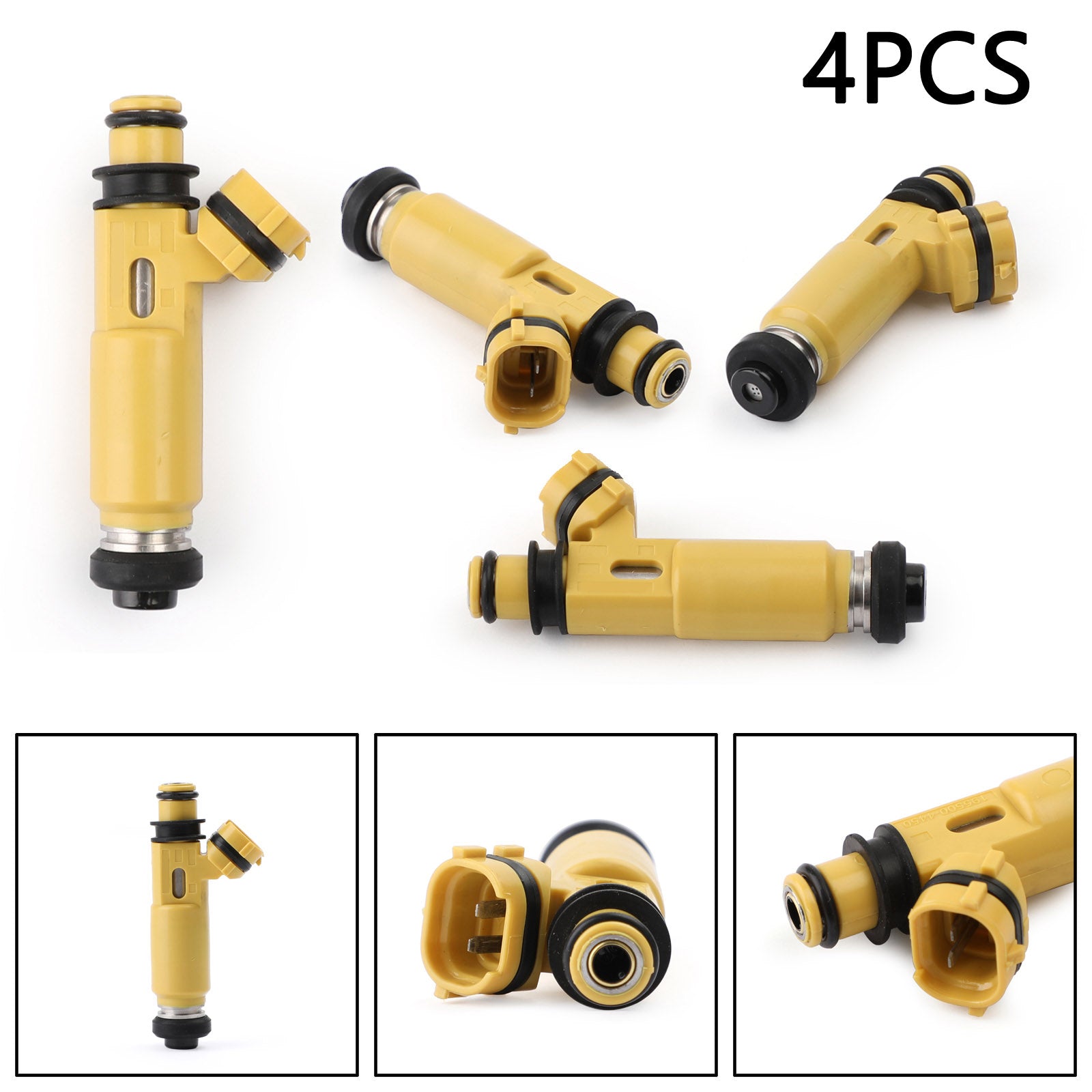 PALASER 2004-2008 Mazda RX-8 Miata 4PCS 440Cc 4-Hole Yellow Denso Fuel Injectors 195500-4450 - Image 5