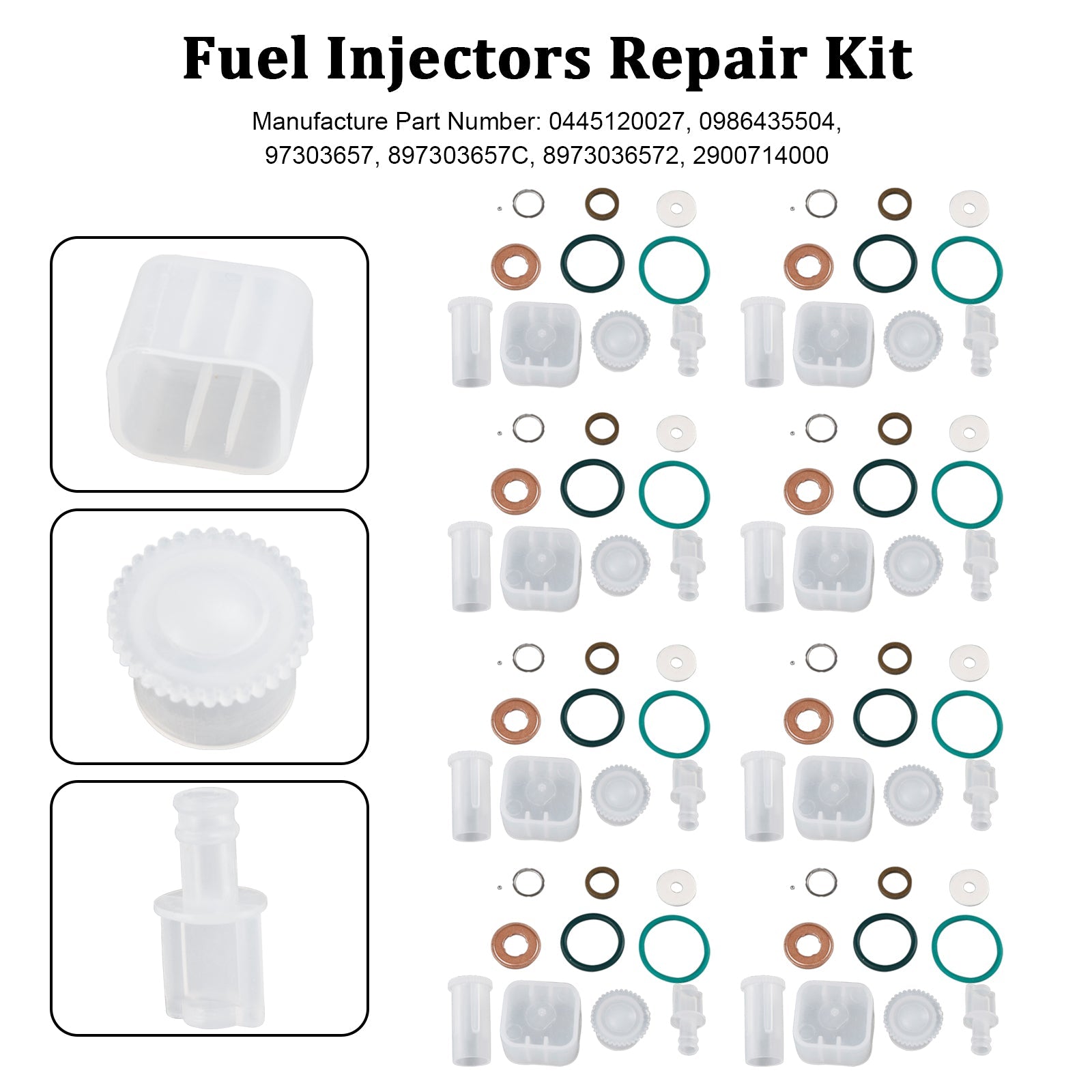 PALASER 8PCS Fuel Injector Repair Kit Fit Chevy Fit GMC Duramax 6.6L 2004-2005 Diesel - Image 9