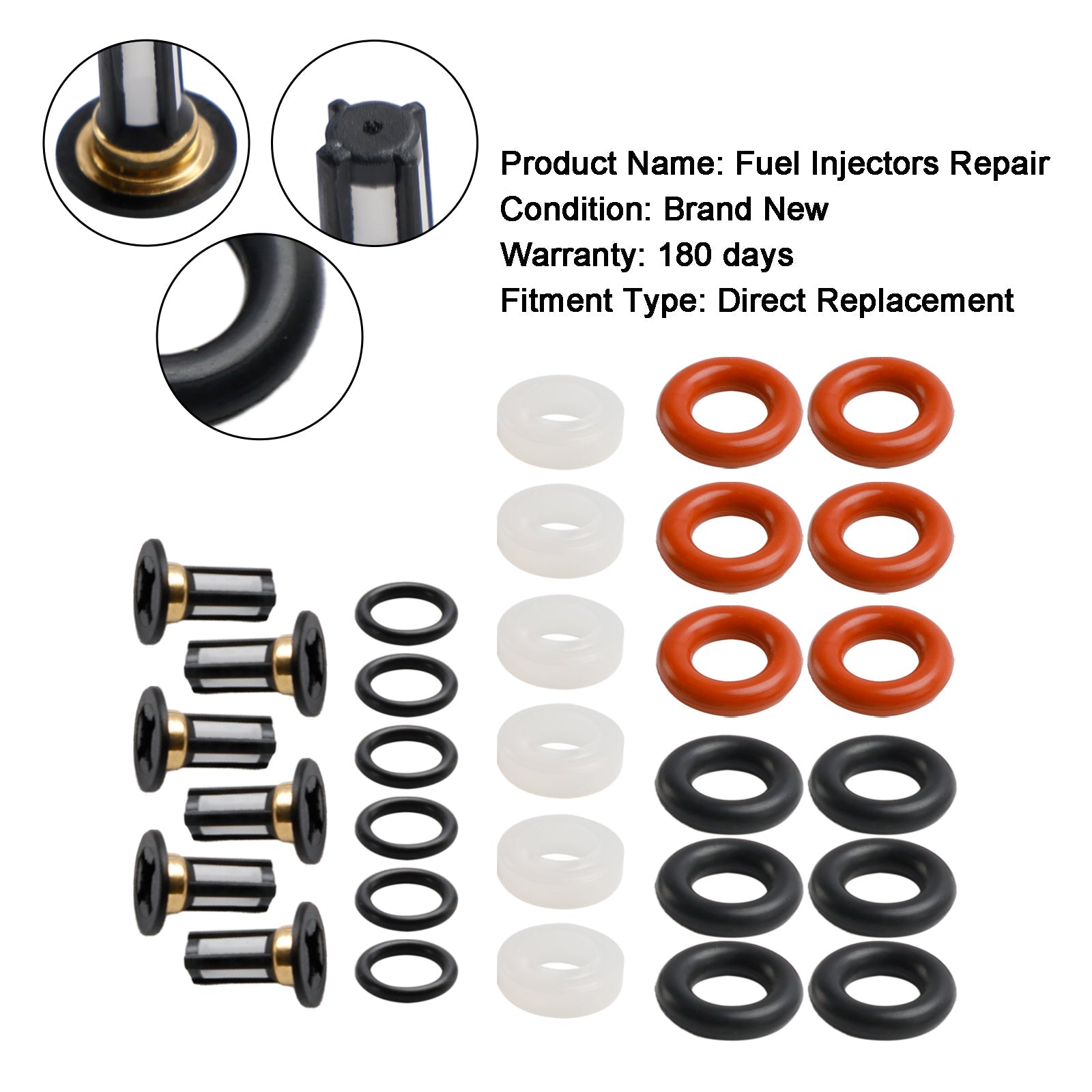 PALASER 2006-2014 Honda Ridgeline Fuel Injector Repair Kit FJ485 - Image 6