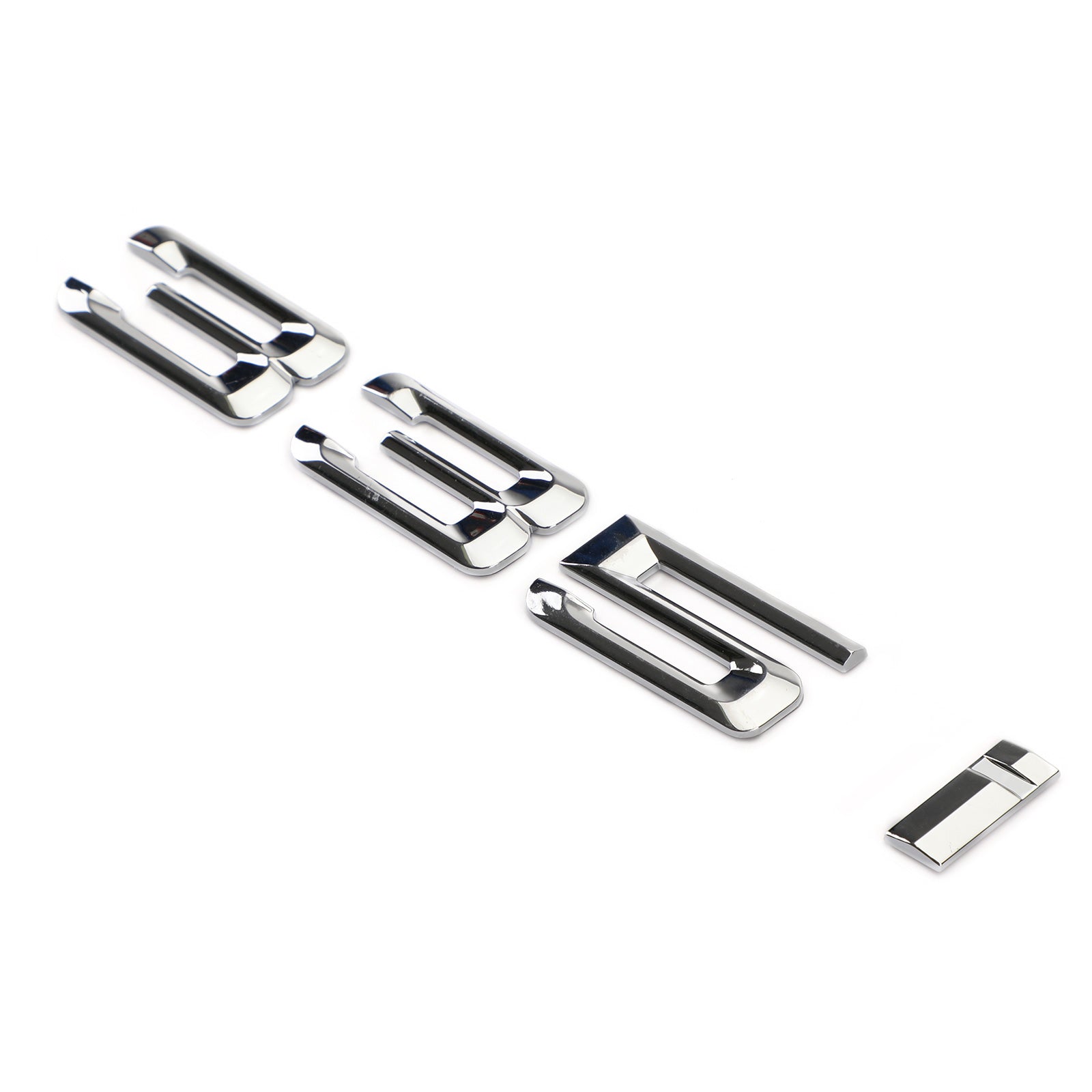 PALASER Rear Trunk Nameplate Badge Emblem Numbers Letter Decal 335 I Fit 335i Chrome