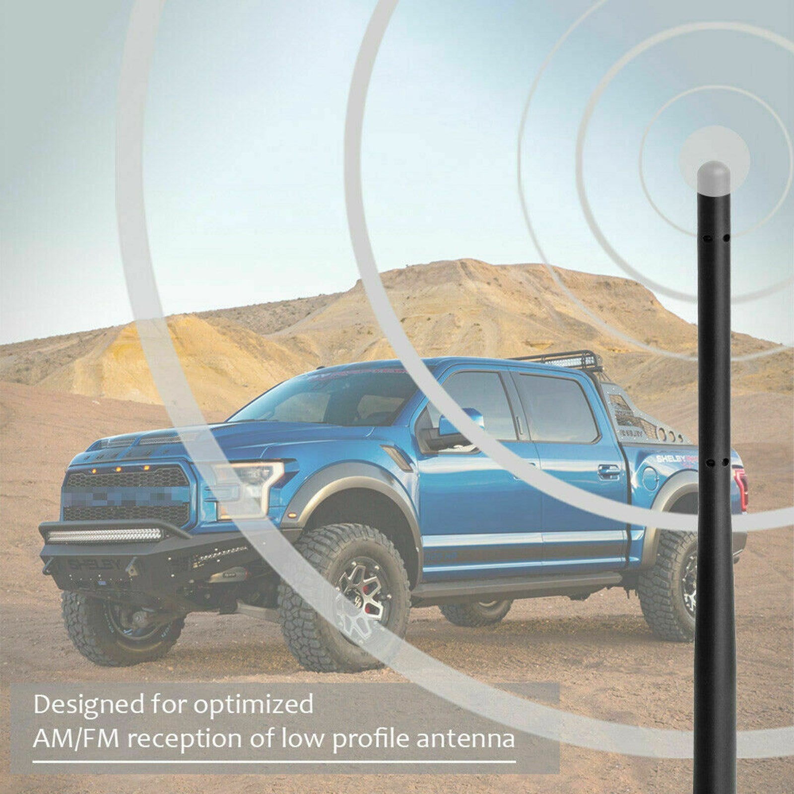 PALASER 7Inch Rubber Signal Antenna For Ford F150 F250 F350 & Ram 1500 2009-2019 - Image 5