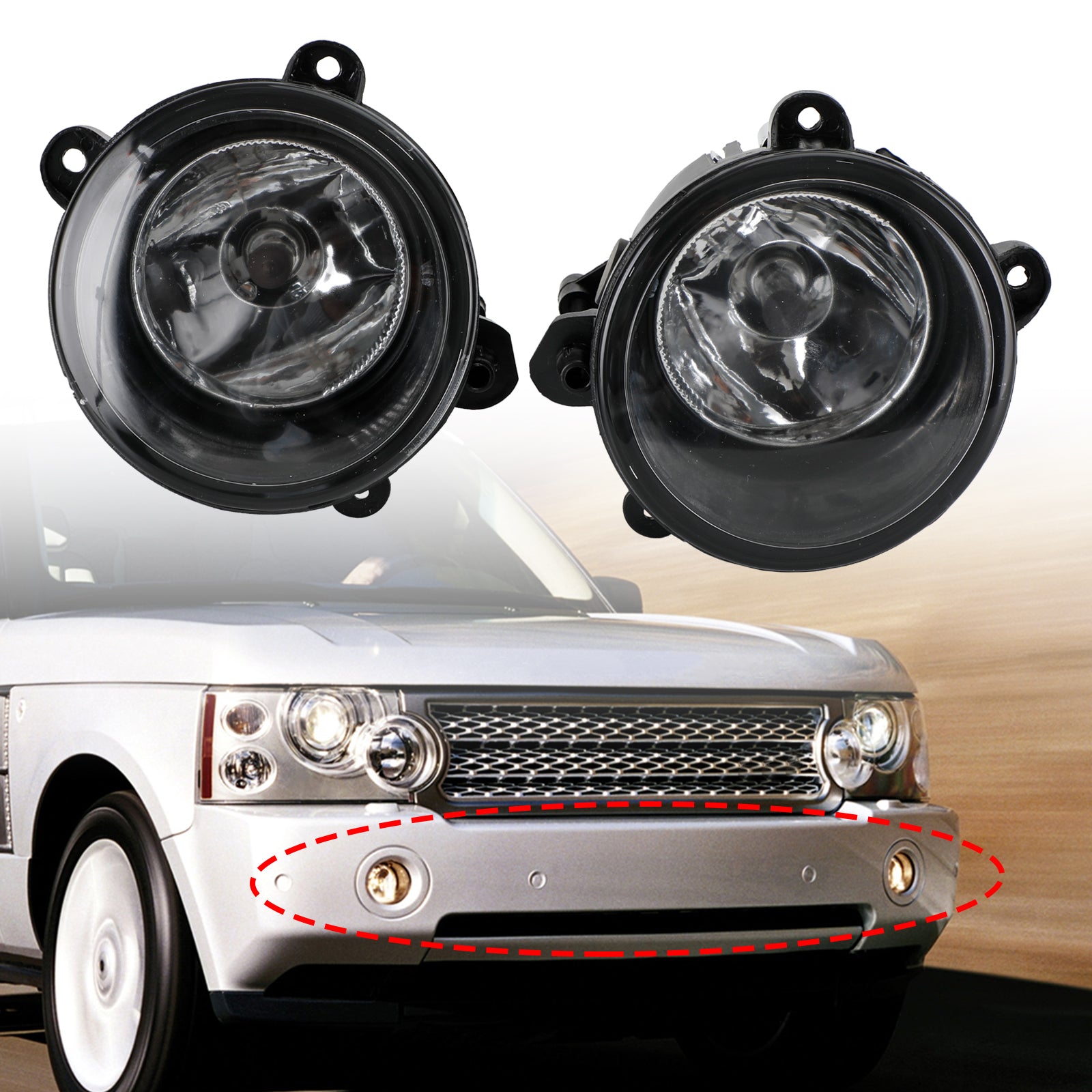 PALASER Fog Light Lamp For Land Rover Discovery 2003-2004 Range Rover 2006-2009