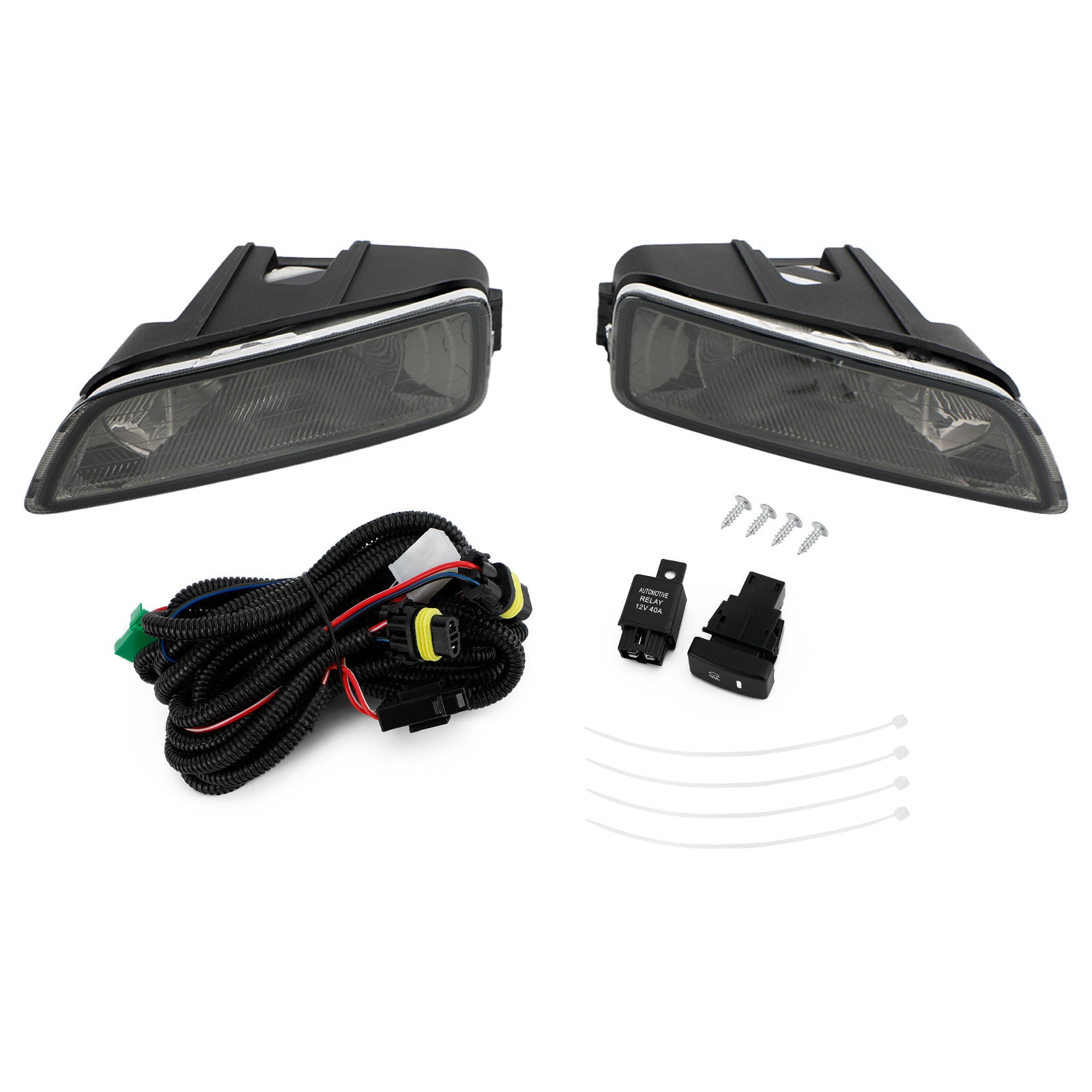 PALASER Smoke Lens Fog Lights + Switch For Honda Accord 2003-2007 / Acura Tl 2004-2008
