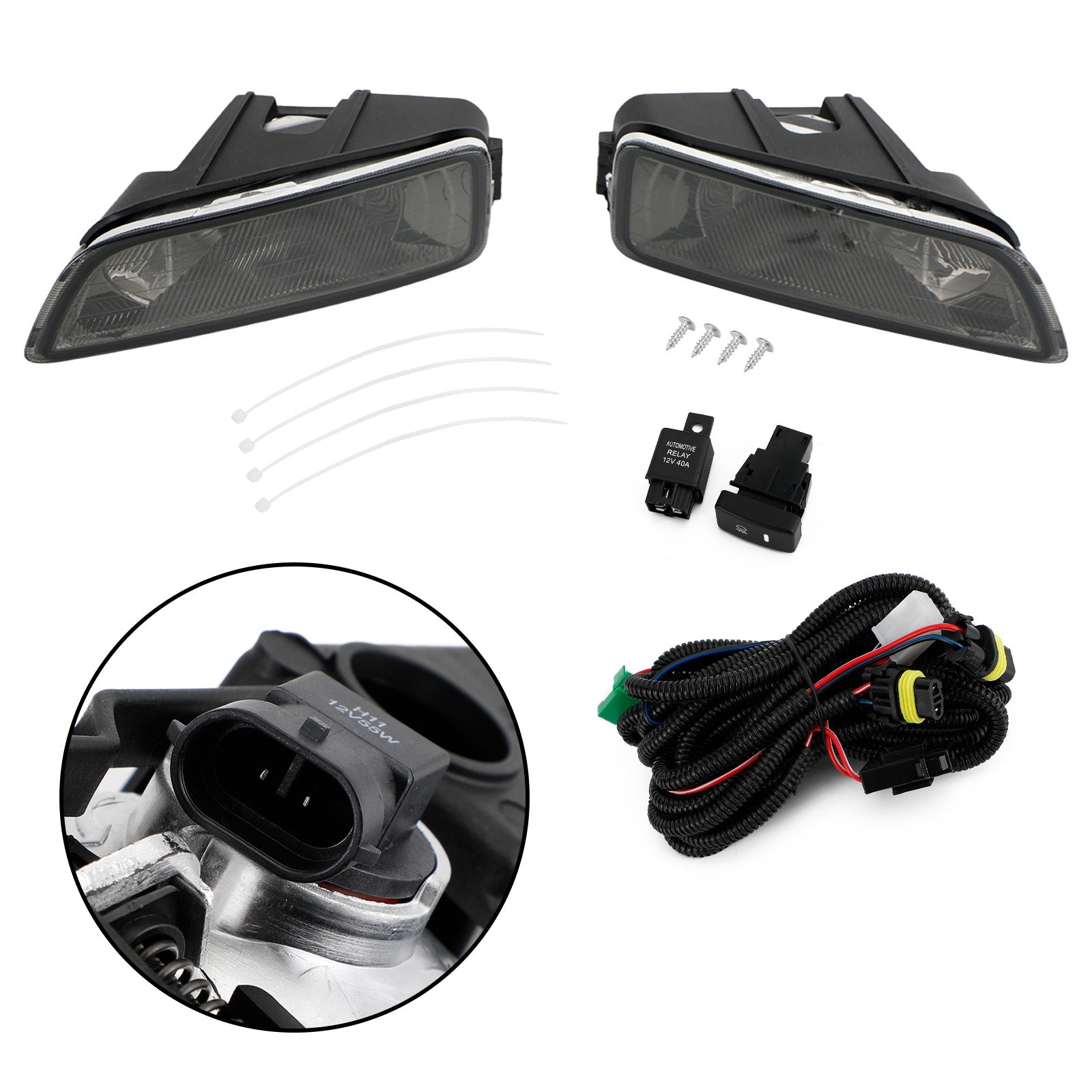 PALASER Smoke Lens Fog Lights + Switch For Honda Accord 2003-2007 / Acura Tl 2004-2008 - Image 8