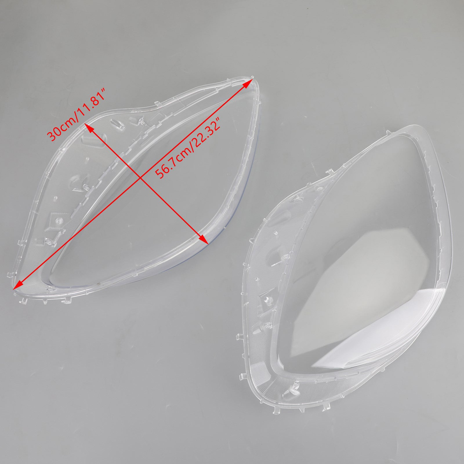 PALASER Headlight Lens Replacement Clear/ Grey L+r For 2005-2013 C6 Corvette - Image 2