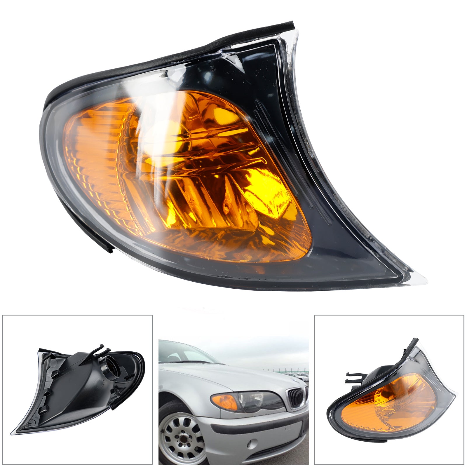 PALASER Left+right Front Indicator Turn Signal Yellow Corner Lights Fit For BMW 3 Series E46 02-05 - Image 5