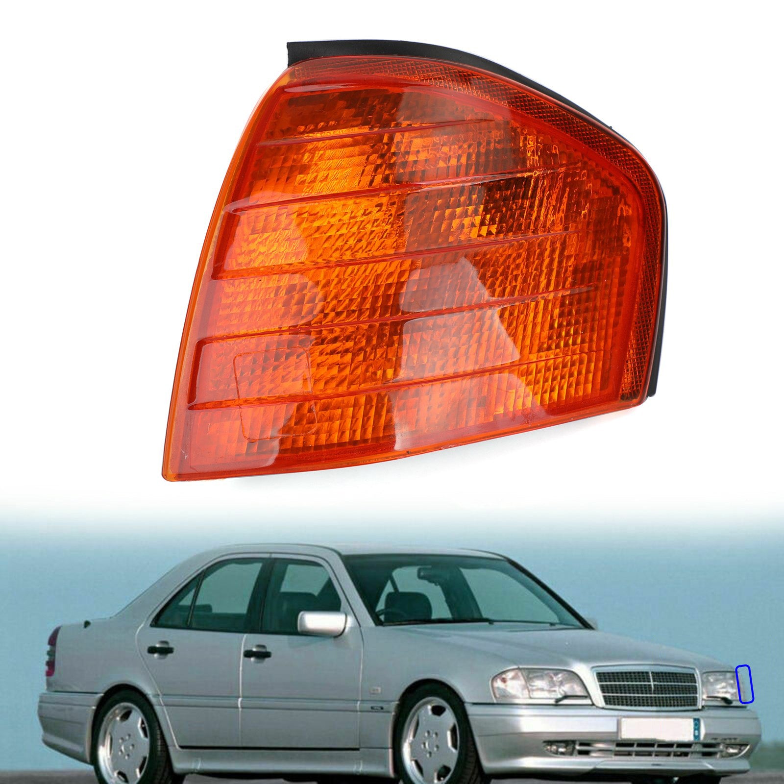 PALASER Left/right Corner Lights Turn Signal Lamps For Benz C Class W202 1994-2000 - Image 4