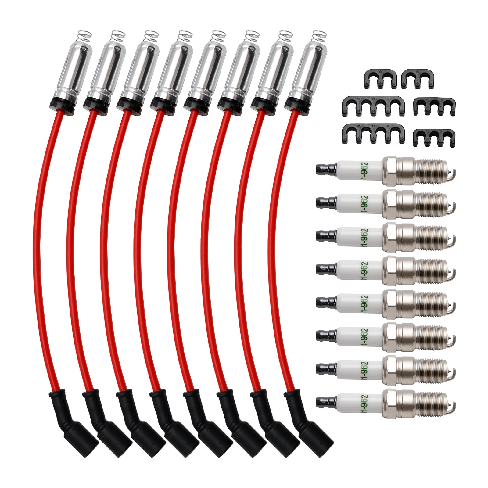 PALASER 2006-2008 Chevrolet Impala 5.3L V8 8x Spark Plugs +wires 10.5mm Set 19299585 41962 - Image 3