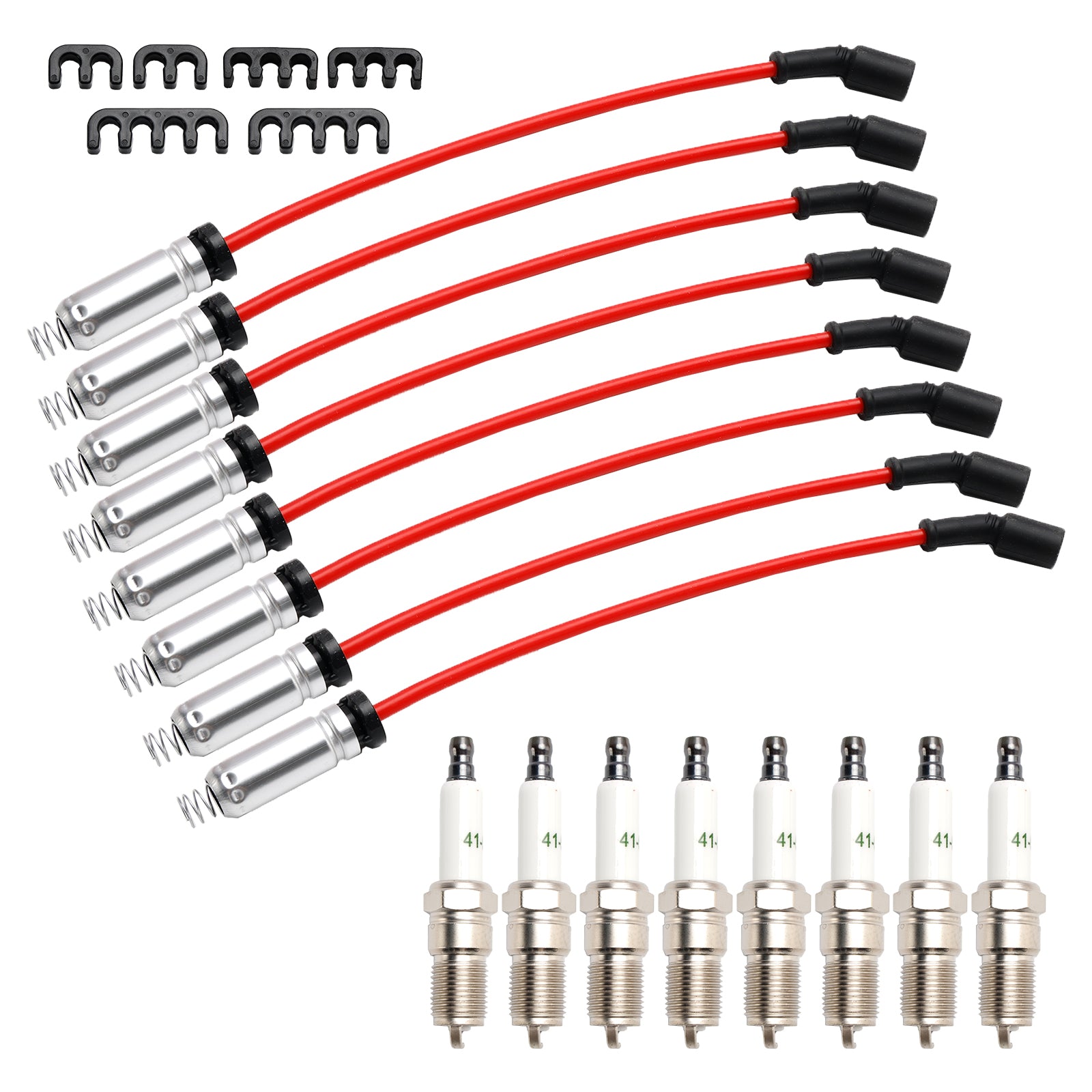 PALASER 2006-2008 Chevrolet Impala 5.3L V8 8x Spark Plugs +wires 10.5mm Set 19299585 41962 - Image 2