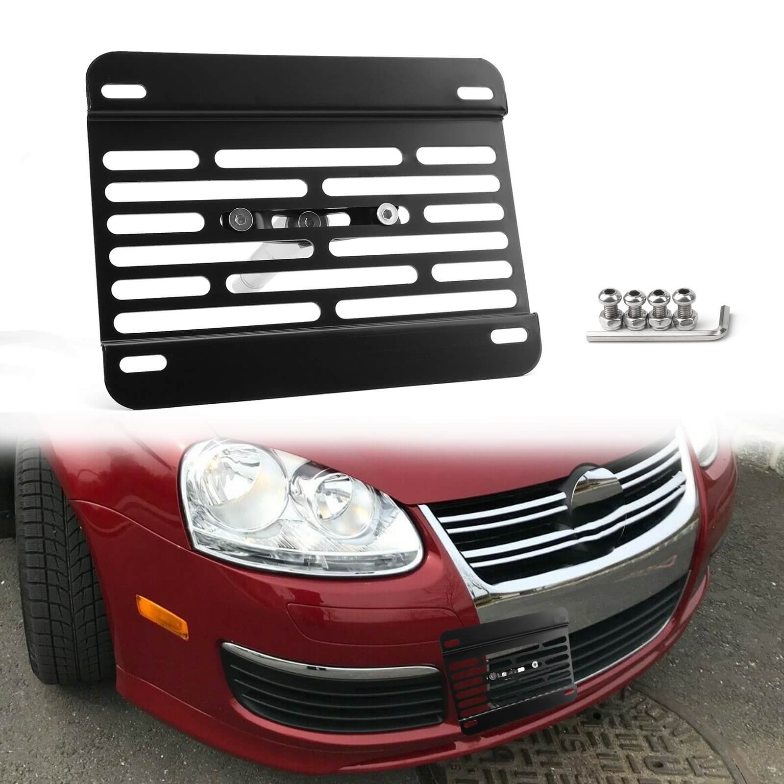 PALASER New Front Bumper Tow Hook License Plate Mounting Holder Bracket Fits For Vw MK6 Golf - Image 7