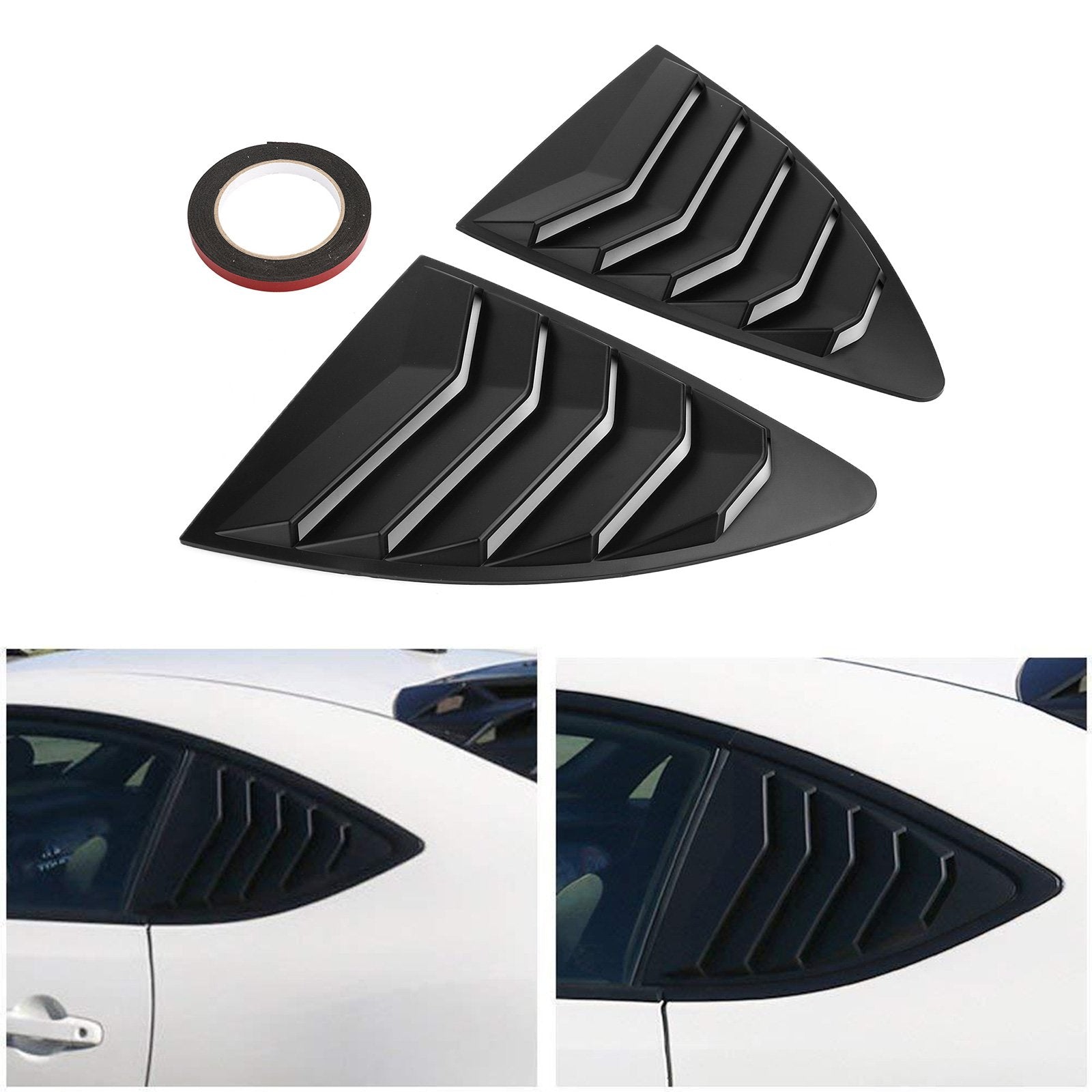 PALASER Side Window Louver Matteblack For 13-18 Scion Frs Brz Toyota 86 GT86 AE86 - Image 2