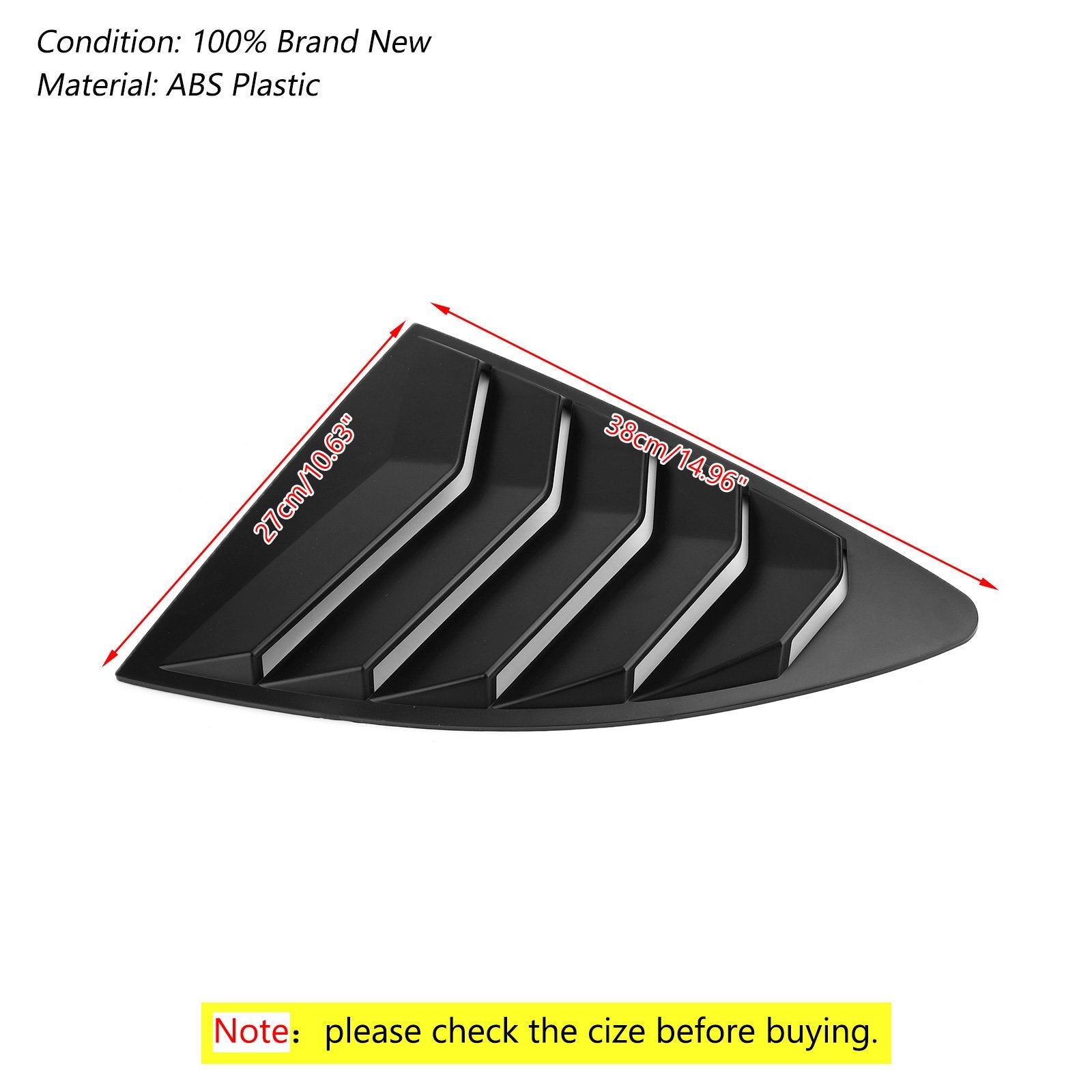 PALASER Side Window Louver Matteblack For 13-18 Scion Frs Brz Toyota 86 GT86 AE86 - Image 3