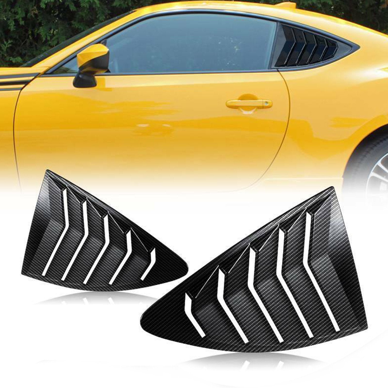 PALASER Side Window Louver Carbon For 2013-2018 Scion Frs Brz Toyota 86 GT86 AE86 - Image 2