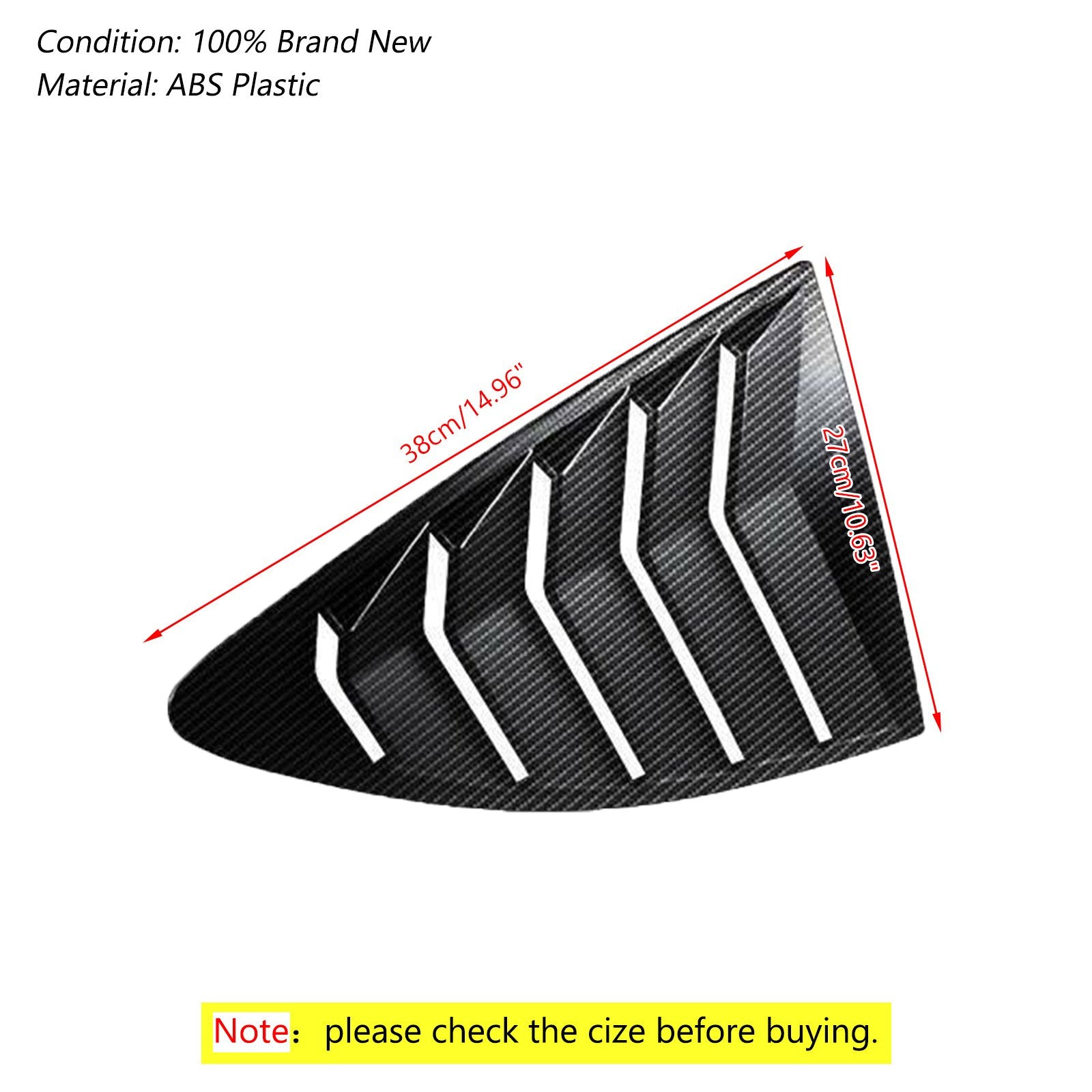 PALASER Side Window Louver Carbon For 2013-2018 Scion Frs Brz Toyota 86 GT86 AE86 - Image 3