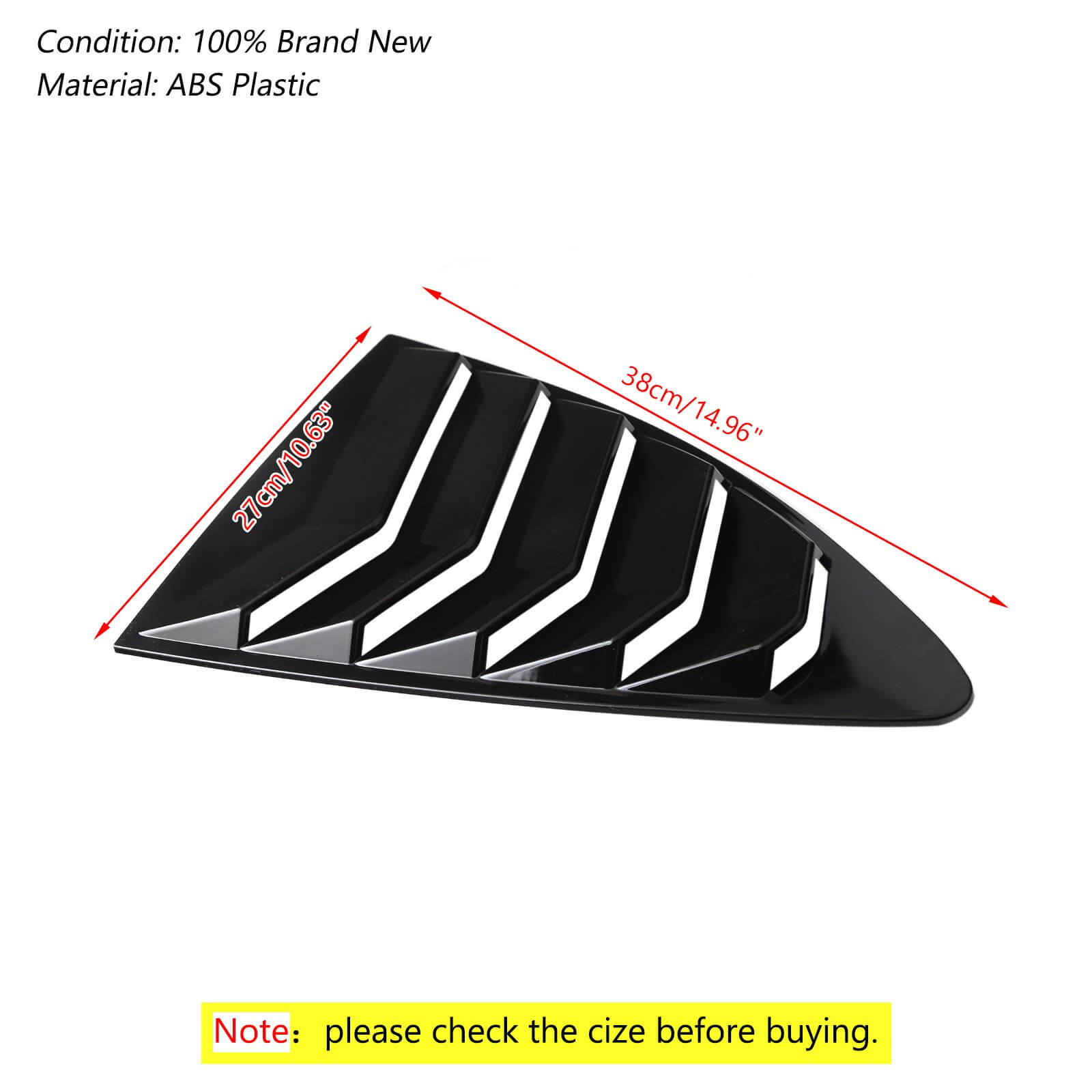 PALASER Side Window Louver Glossblack For 2013-2018 Scion Frs Brz Toyota 86 G - Image 2